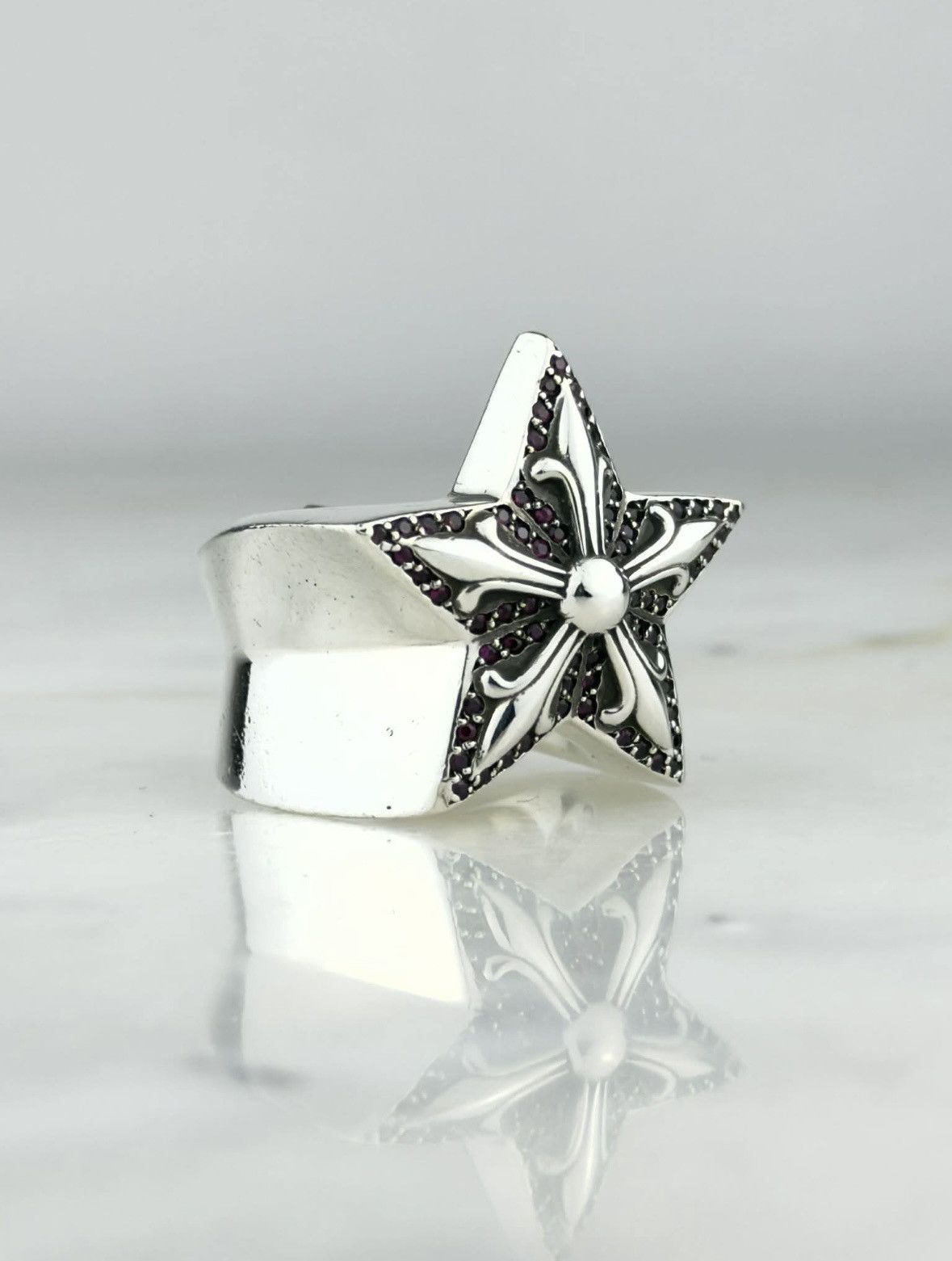 Chrome Hearts Chrome Hearts ruby pave star ring Size ONE SIZE - 2 Thumbnail
