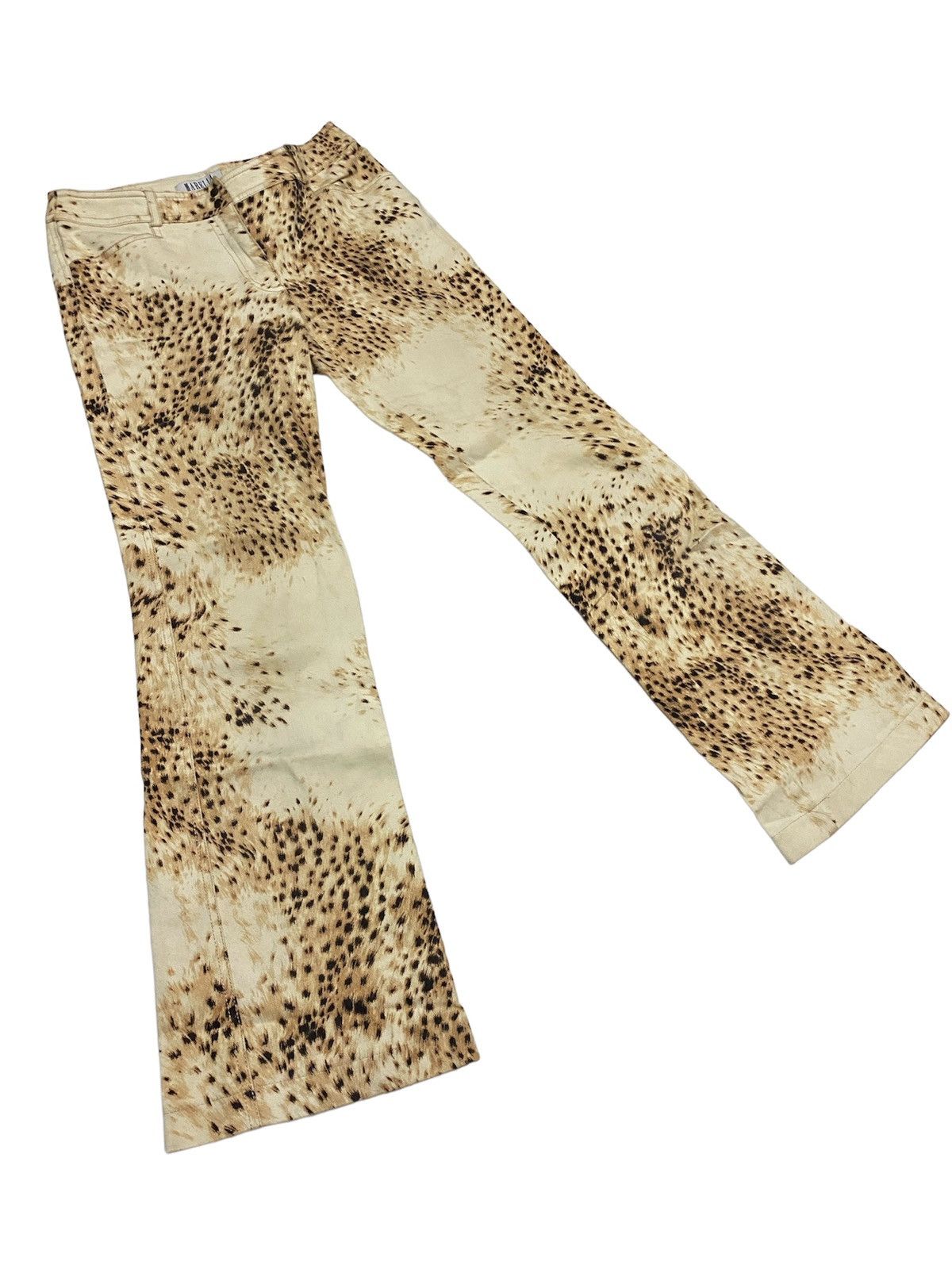 If Six Was Nine × Le Grande Bleu (L.G.B.) Marella Leopard Flared pants Size 27" / US 4 / IT 40 - 5 Thumbnail