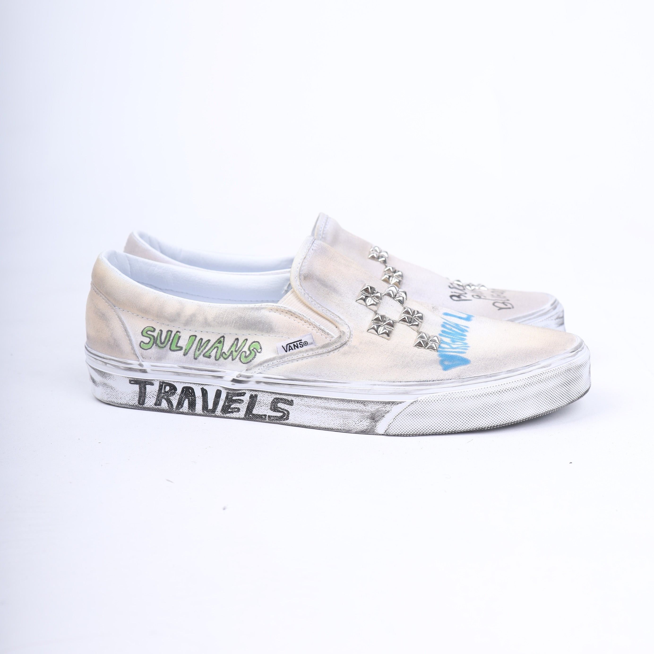 Paly Hollywood PALY 1/1 HAND DRAWN VANS SLIP ONS Size US 12 / EU 45 - 16 Thumbnail