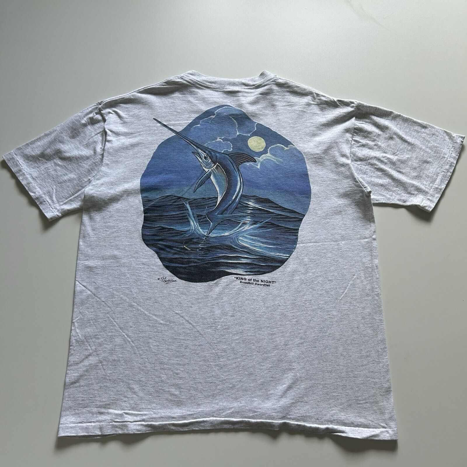 Vintage Vintage 90s Sword Fish Ocean Animal Graphic T Shirt Large Size US L / EU 52-54 / 3 - 1 Thumbnail