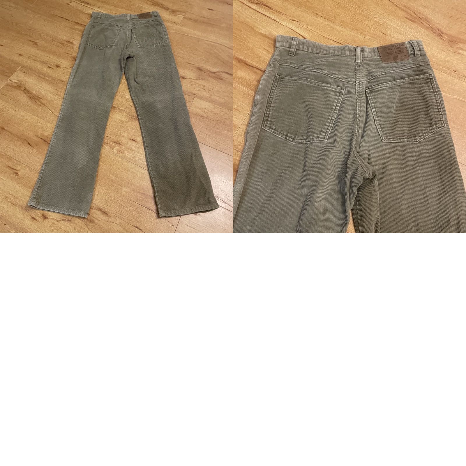 American Eagle Outfitters VINTAGE American Eagle Outfitters Corduroy Pants 6 High Rise Boot Flare Tan Womens Down to 2000s Y2K Baggy Hip Hop Casual Clean Beige Pants Size 28" / US 6 / IT 42 - 8 Thumbnail
