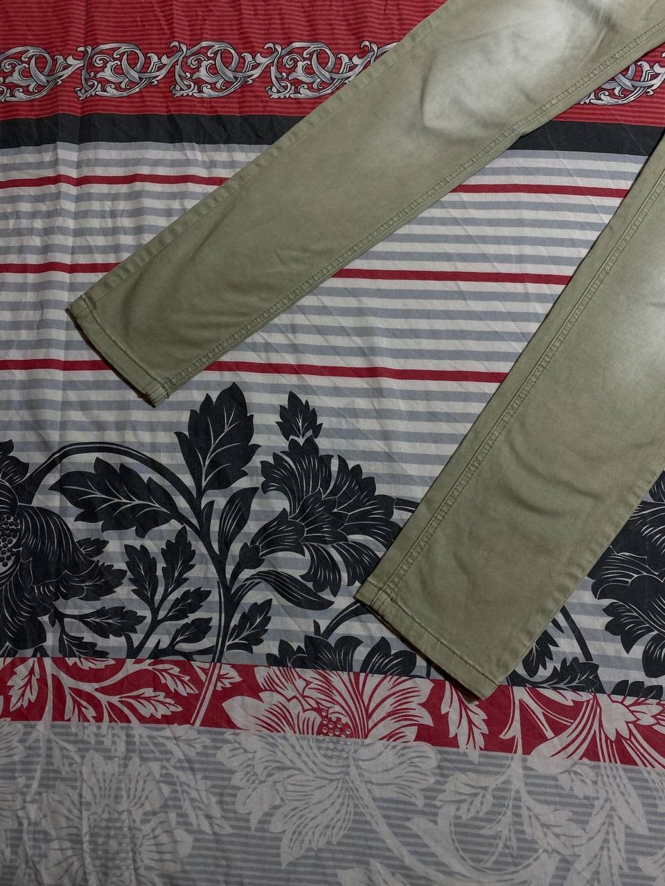 Vintage Distressed Dirty Patchwork Flared Denim Jeans Crush Faded Size US 34 / EU 50 - 8 Thumbnail