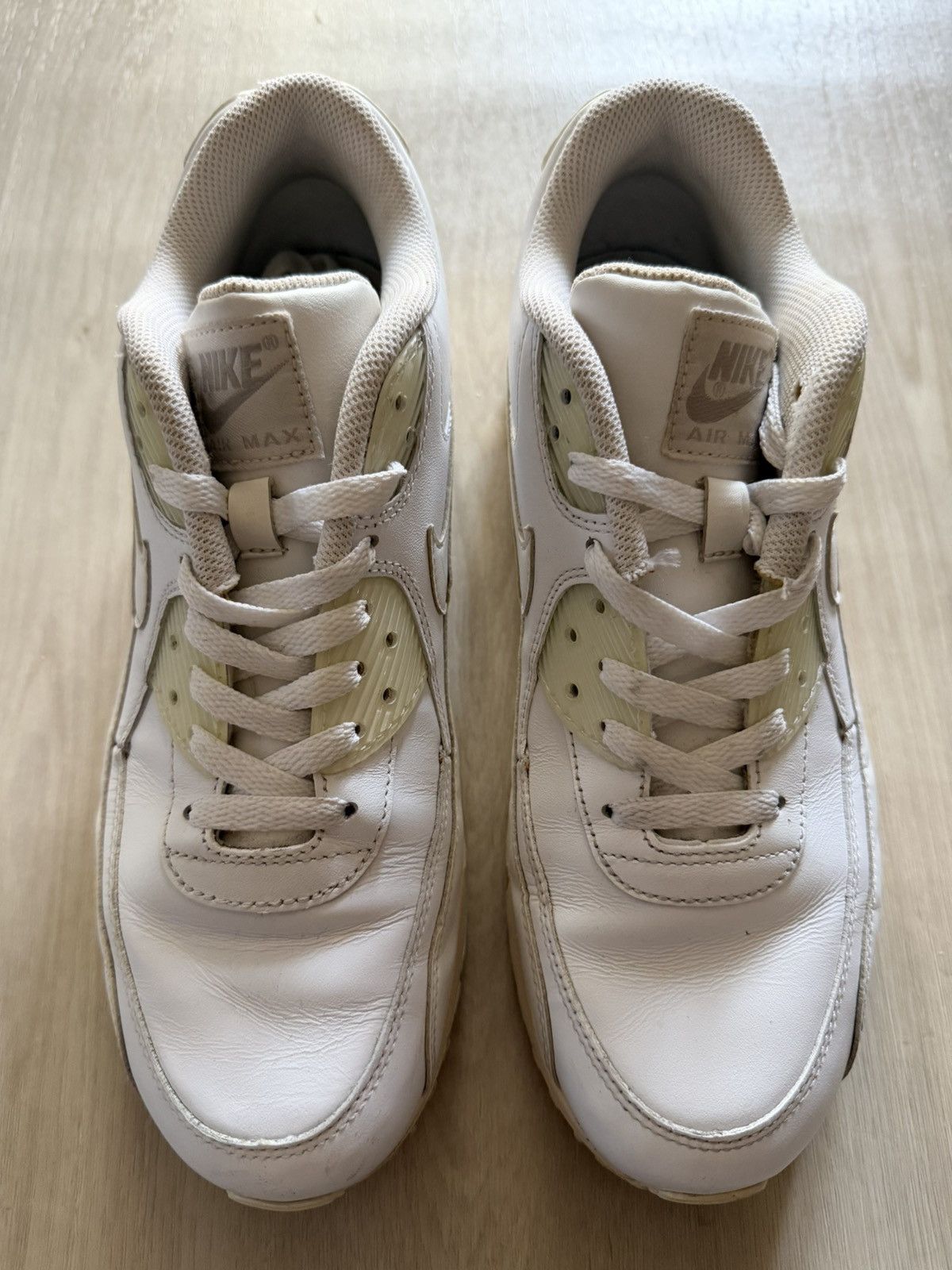Nike Nike Air Max 90 White Leather Mens Size 9.5 Size US 9.5 / EU 42-43 - 5 Thumbnail