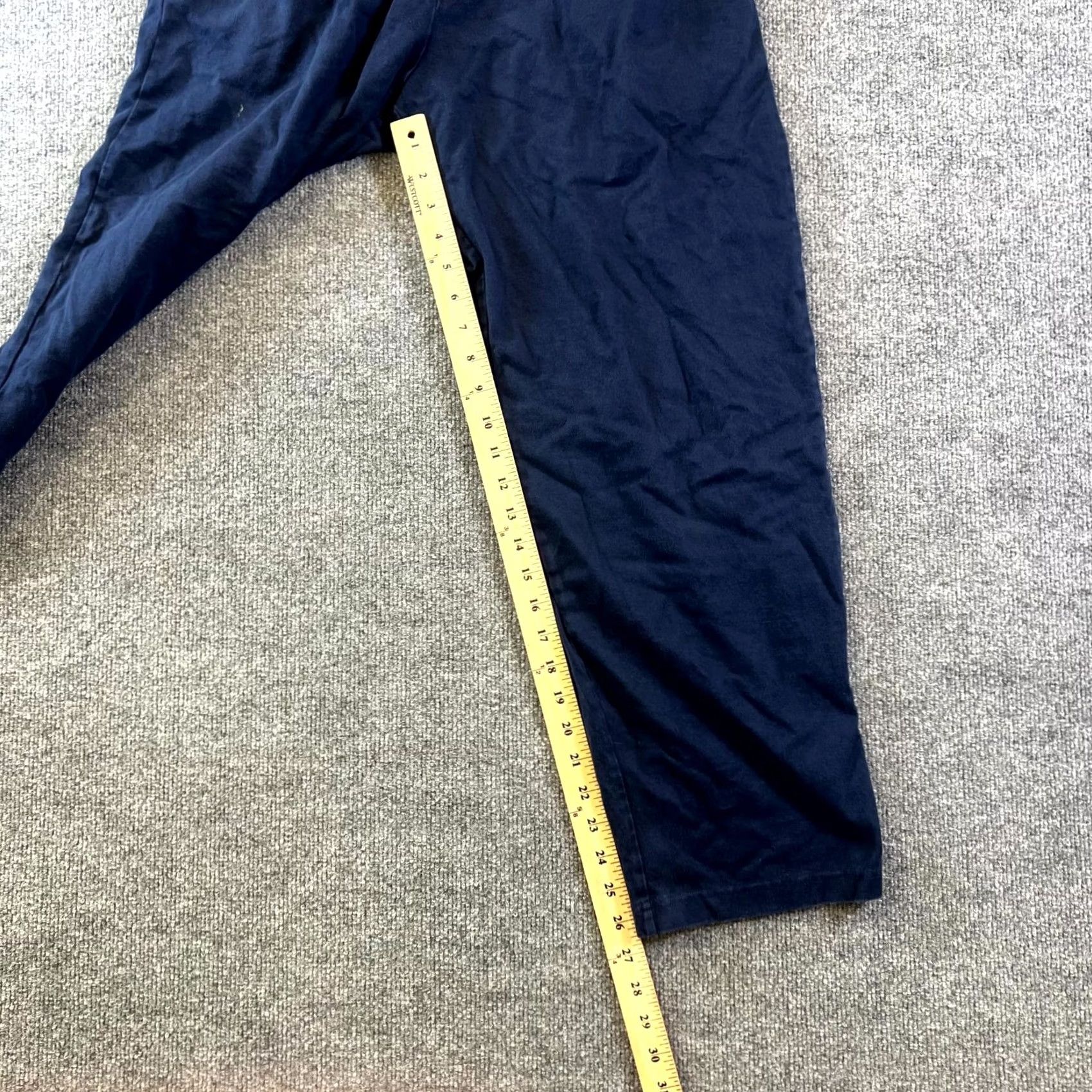 Lands' End Lands' End Pants Men Medium 32-34 Navy Drawstring Straight Leg Loungewear Navy Blue Casual Travel Waterfall Clips? Size US 31 - 4 Thumbnail