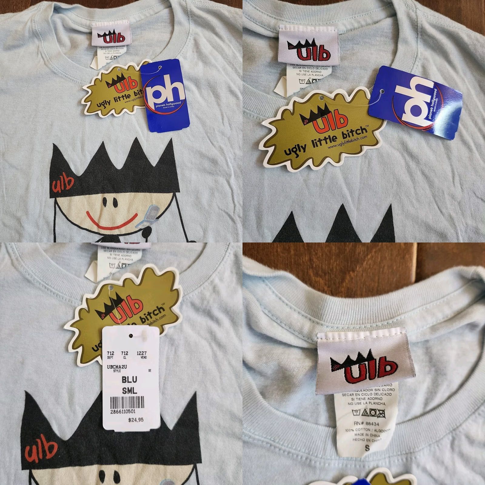 Planet Hollywood VINTAGE Planet Hollywood T-shirt Shirt Womens Small Blue 2006 Casual Cotton Short Sleeve Crew Neck Pullover 100% XS? Size S / US 4 / IT 40 - 8 Thumbnail