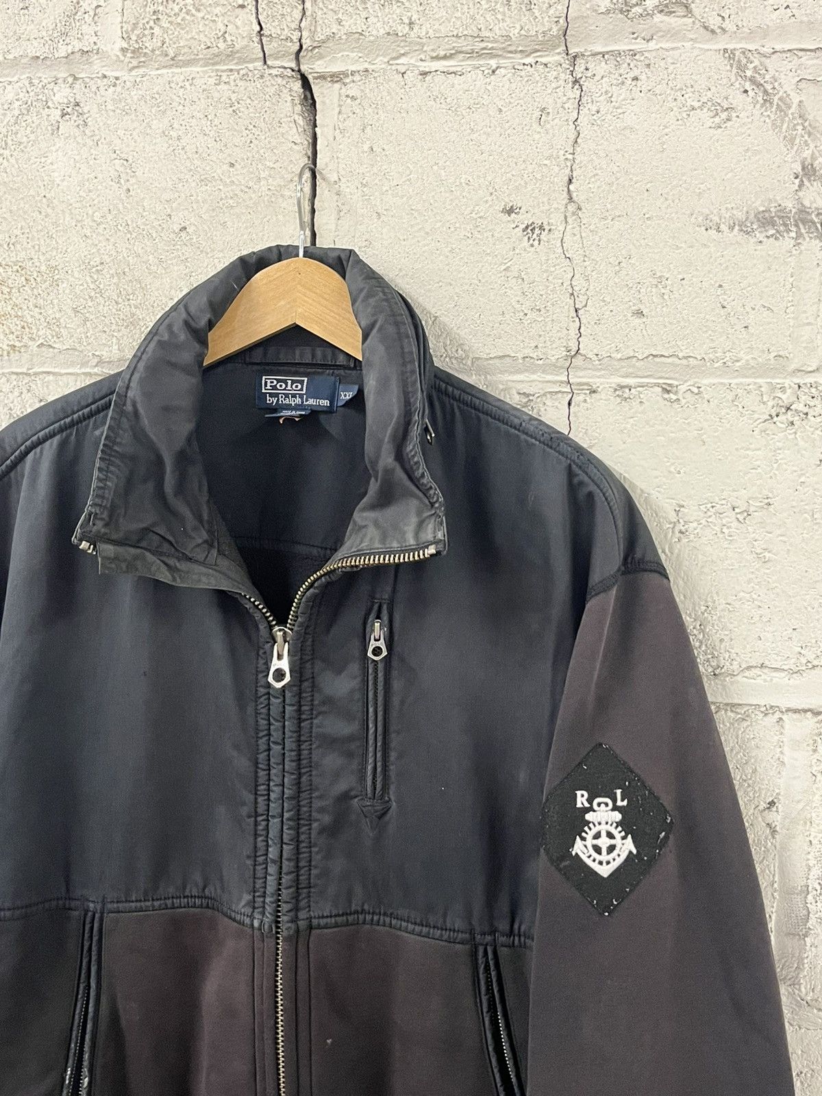 Polo Ralph Lauren Vintage polo Ralph Lauren zip up jacket faded distressed Size US XXL / EU 58 / 5 - 3 Thumbnail