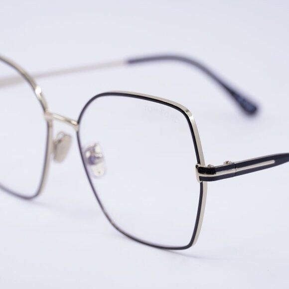 Tom Ford Tom Ford FT5876-B 032 Eyeglasses Pale Gold/Black 56mm Frame Size ONE SIZE - 7 Thumbnail