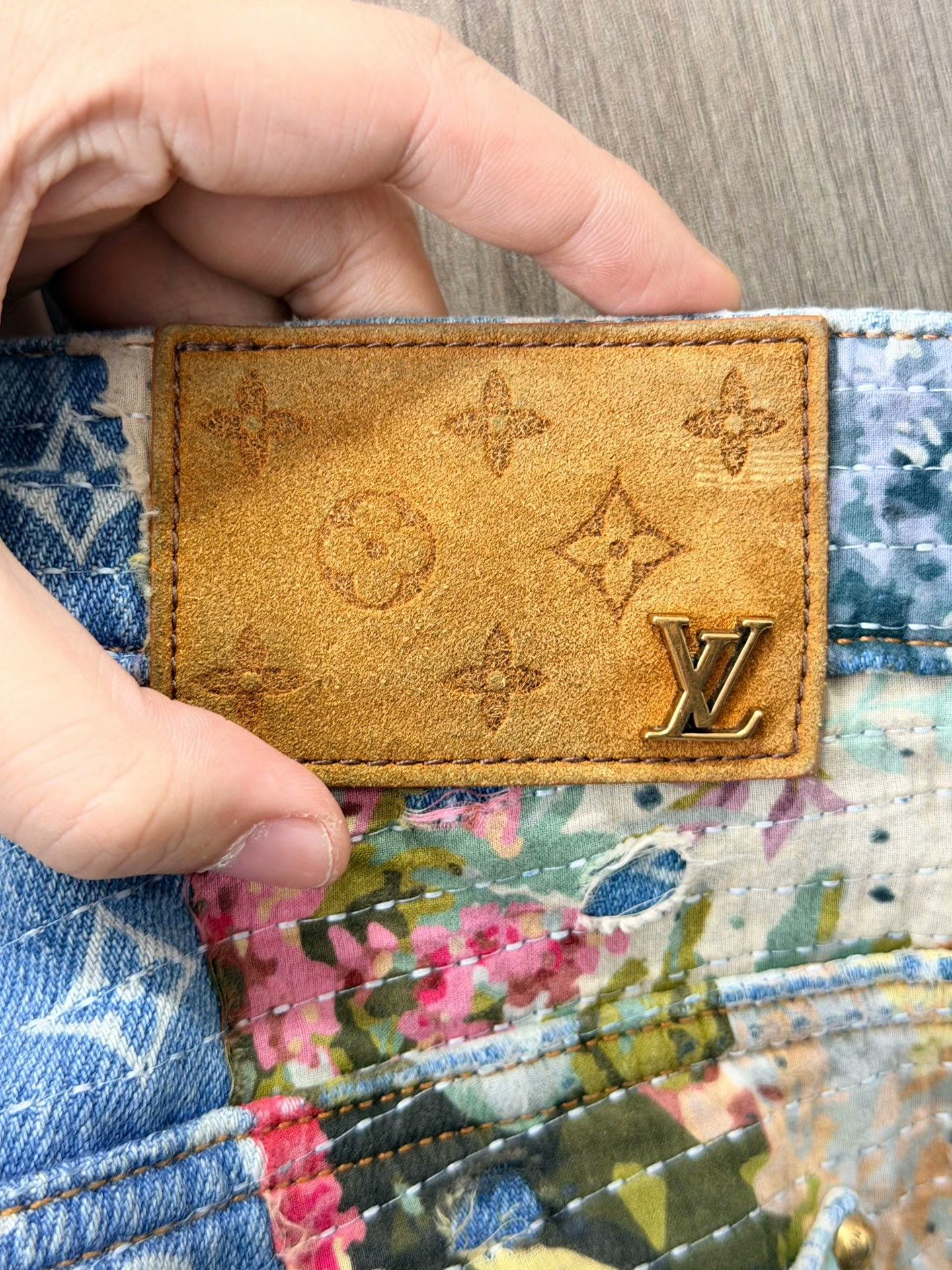 Louis Vuitton Louis Vuitton Monogram Floral Patchwork Jeans Size US 34 / EU 50 - 3 Thumbnail
