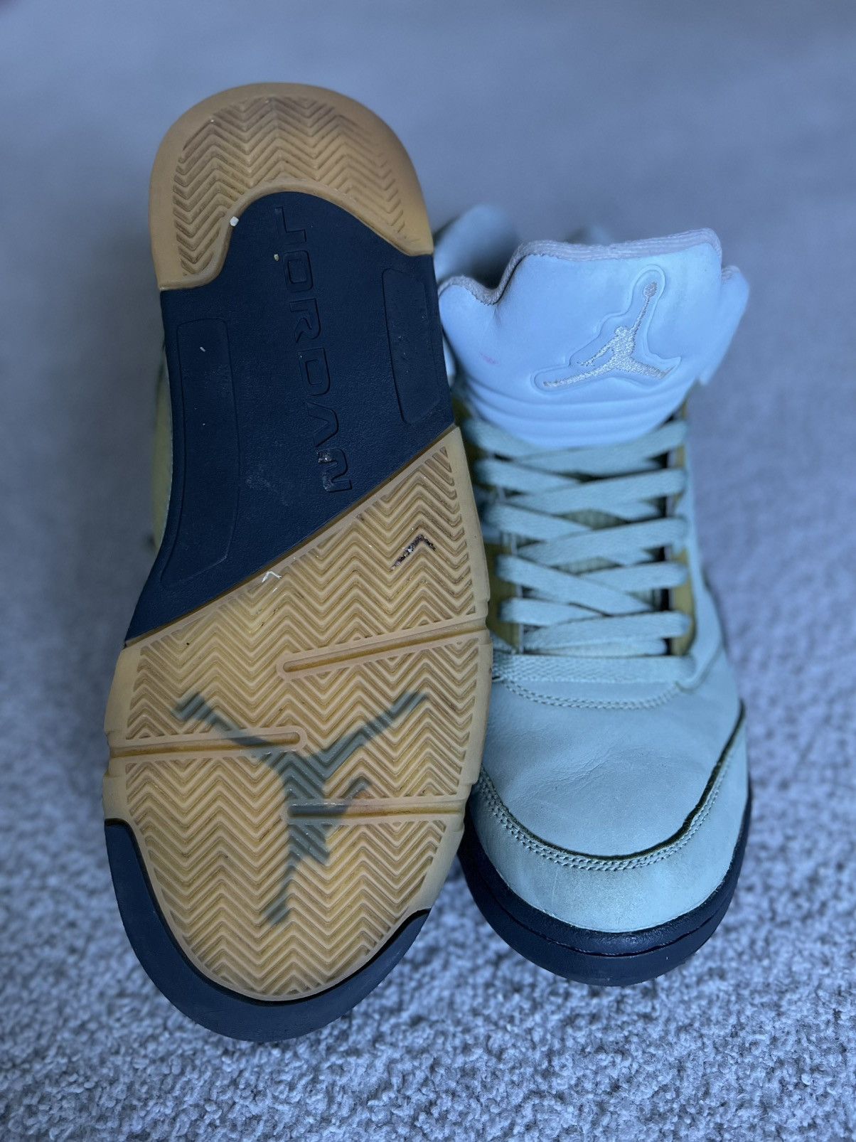 Nike Jordan 5 Retro Jade Size US 10.5 / EU 43-44 - 4 Thumbnail