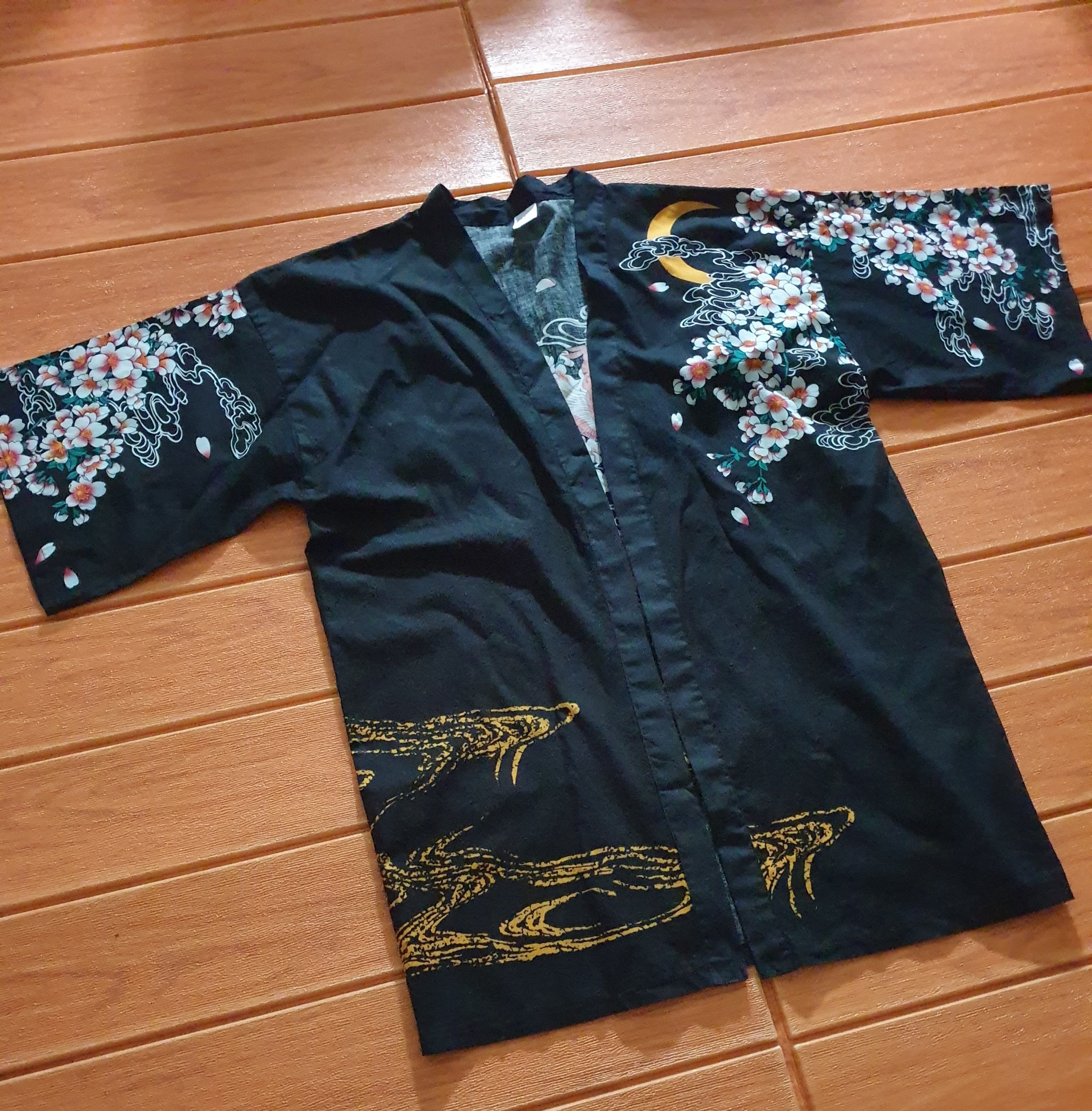 Japanese Brand 💥Kimono Japanese fish koi black Size US M / EU 48-50 / 2 - 3 Thumbnail