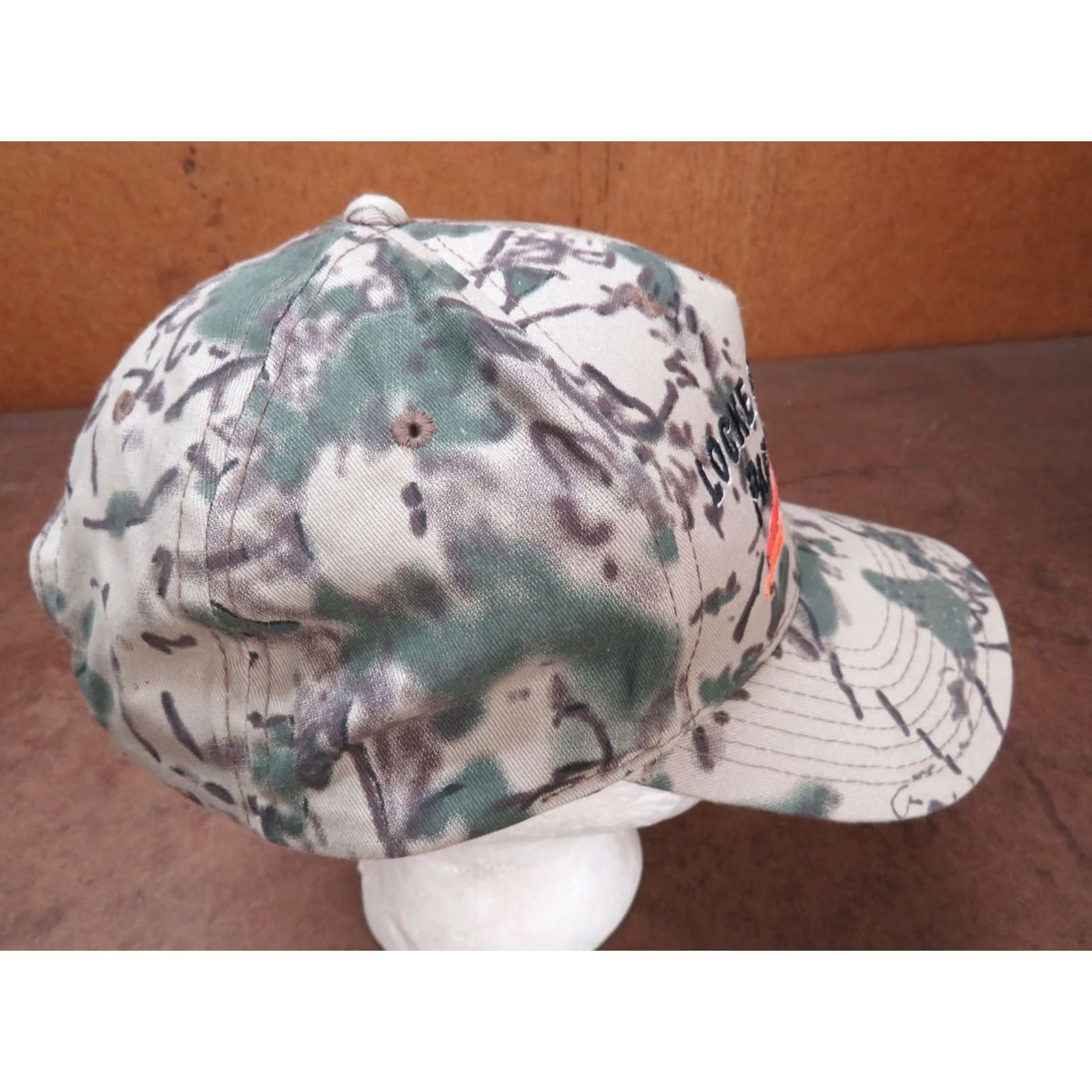 Vintage Locke Auto Parts Plus Store Camo Deer Hunting VTG Adjustable Hat Size ONE SIZE - 4 Thumbnail