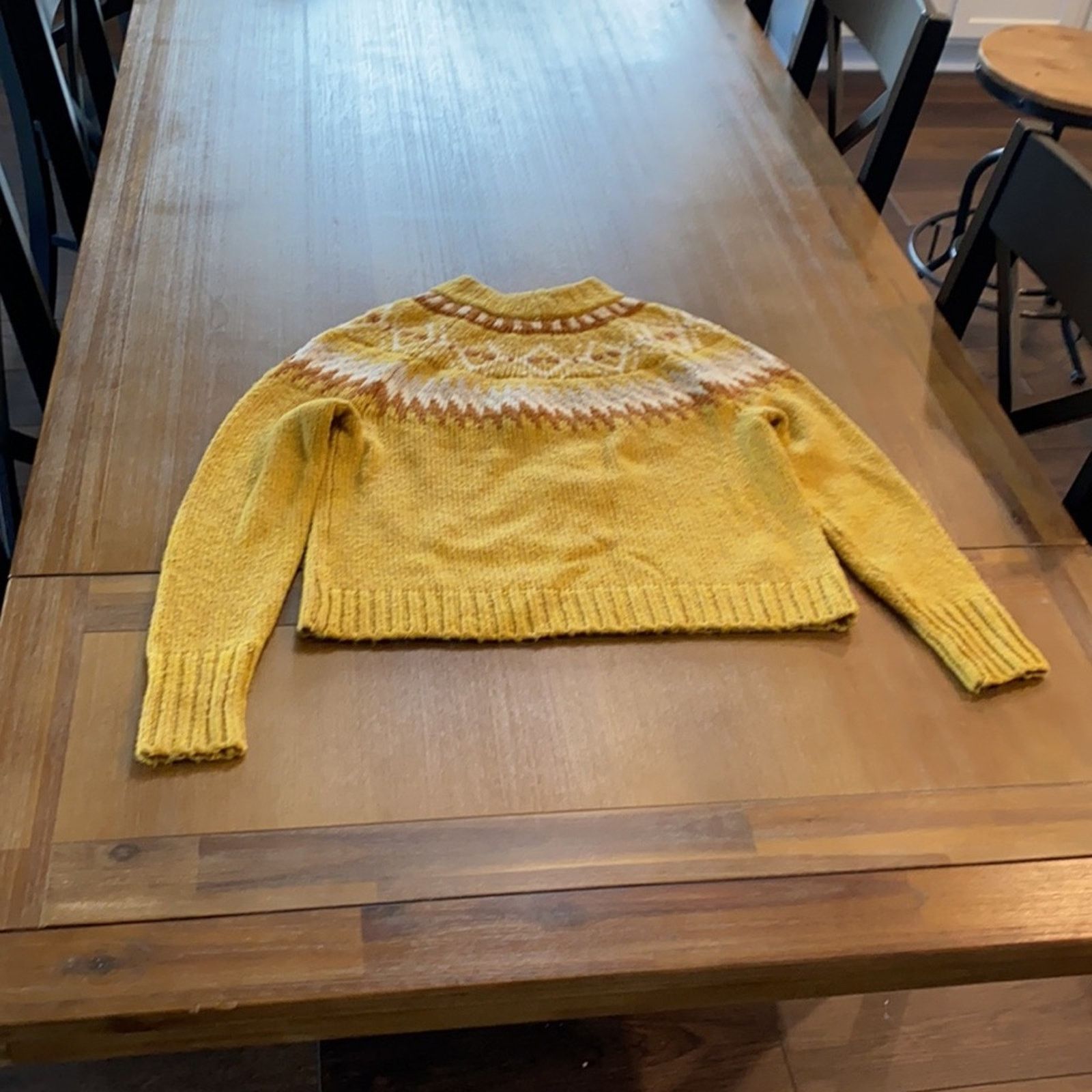 American Eagle Outfitters American Eagle mock neck fair isle mustard plush sweater Size S / US 4 / IT 40 - 6 Thumbnail