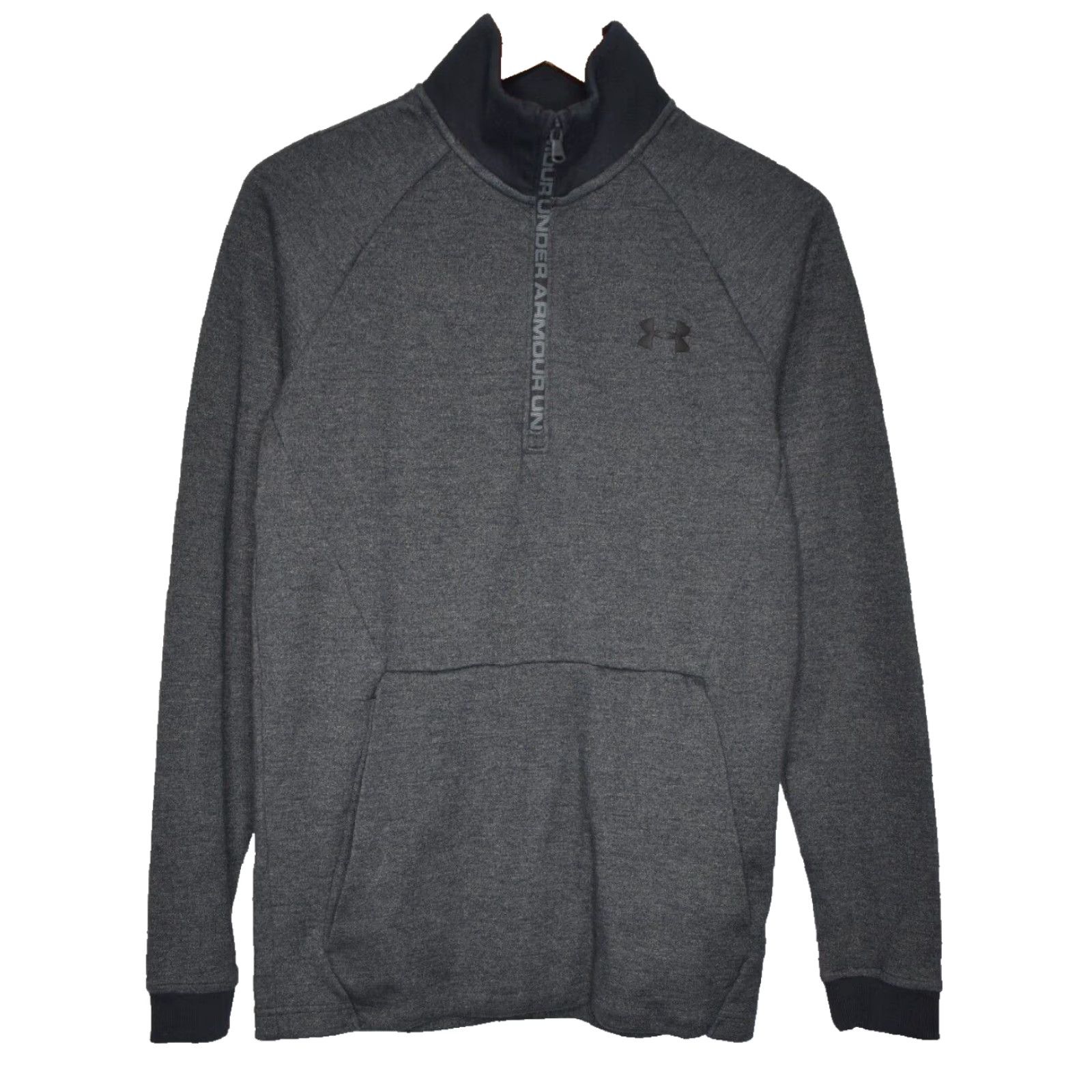 Under Armour Under Armour 1/4 Zip Pullover Mock Neck Sweatshirt Small Gray Long Sleeve Activewear Unisex Adults Regular Fit Size US S / EU 44-46 / 1 - 2 Thumbnail