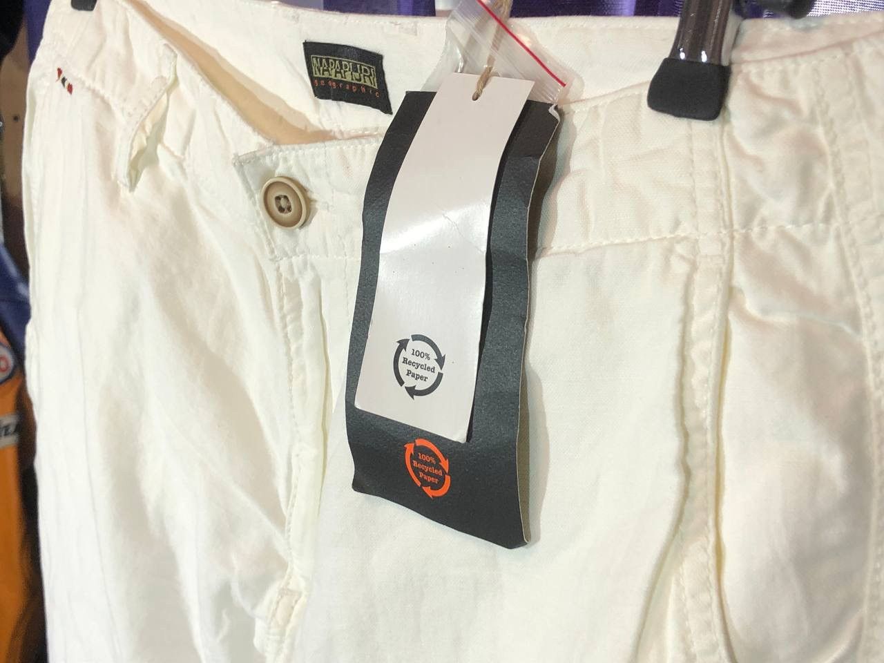 Napapijri × Vintage Napapijri White Chinos Pants Vintage Size US 38 / EU 54 - 5 Thumbnail