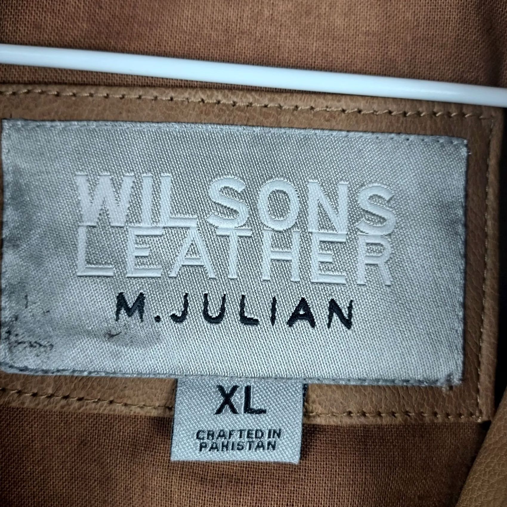 Vintage M & M Wilsons M Julian Leather Jacket Mens XL Brown Zip Bomber Coat Jacket Regular Fit Classic Style Size US XL / EU 56 / 4 - 7 Thumbnail