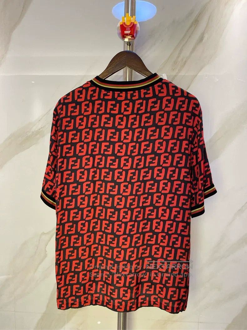 Fendi Fendi size 39 Red full print silky smooth short sleeve with Size US XS / EU 42 / 0 - 2 Thumbnail
