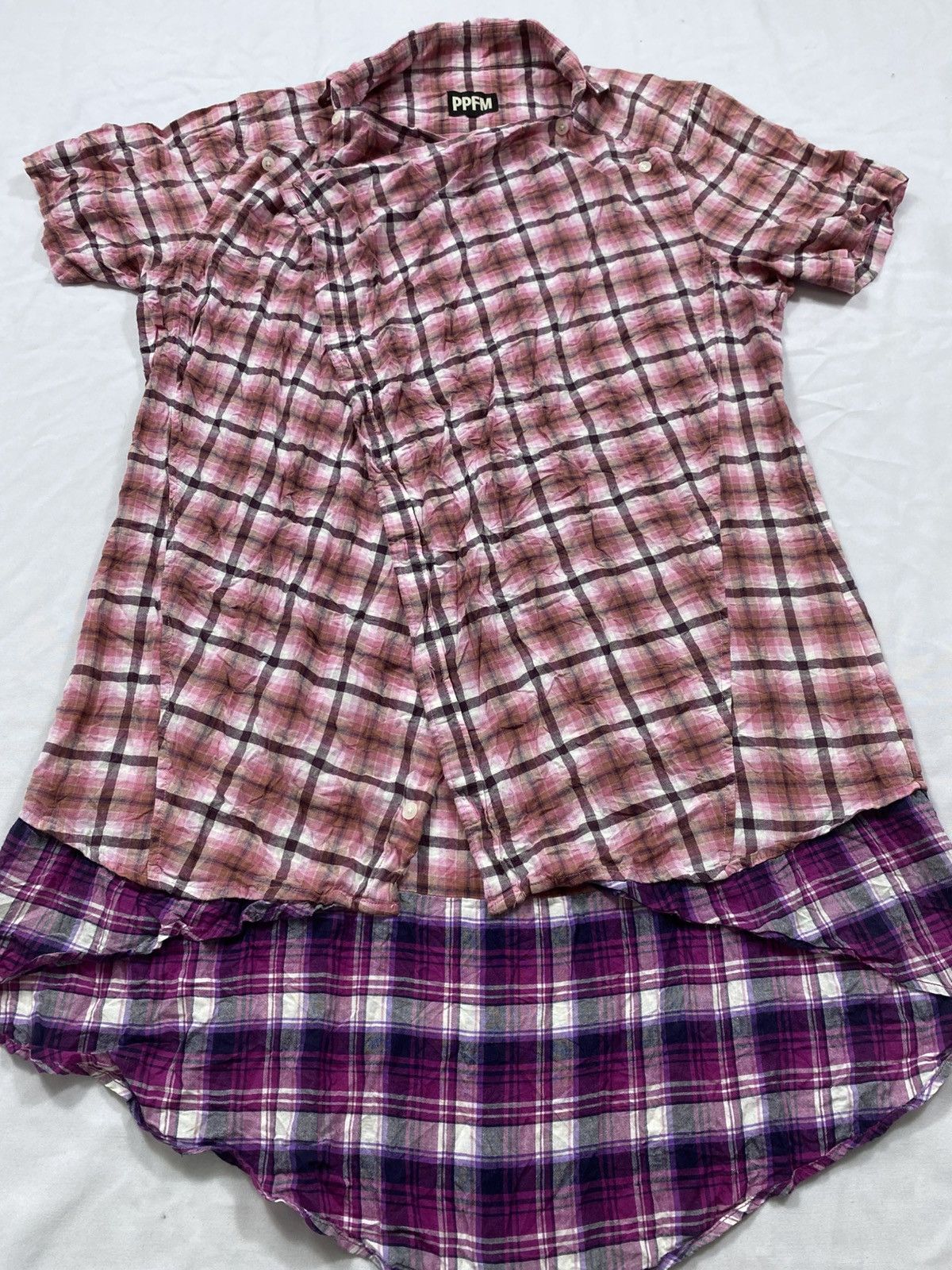PPFM 2000s PPFM Asymmetrical Flannel Size US M / EU 48-50 / 2 - 2 Thumbnail