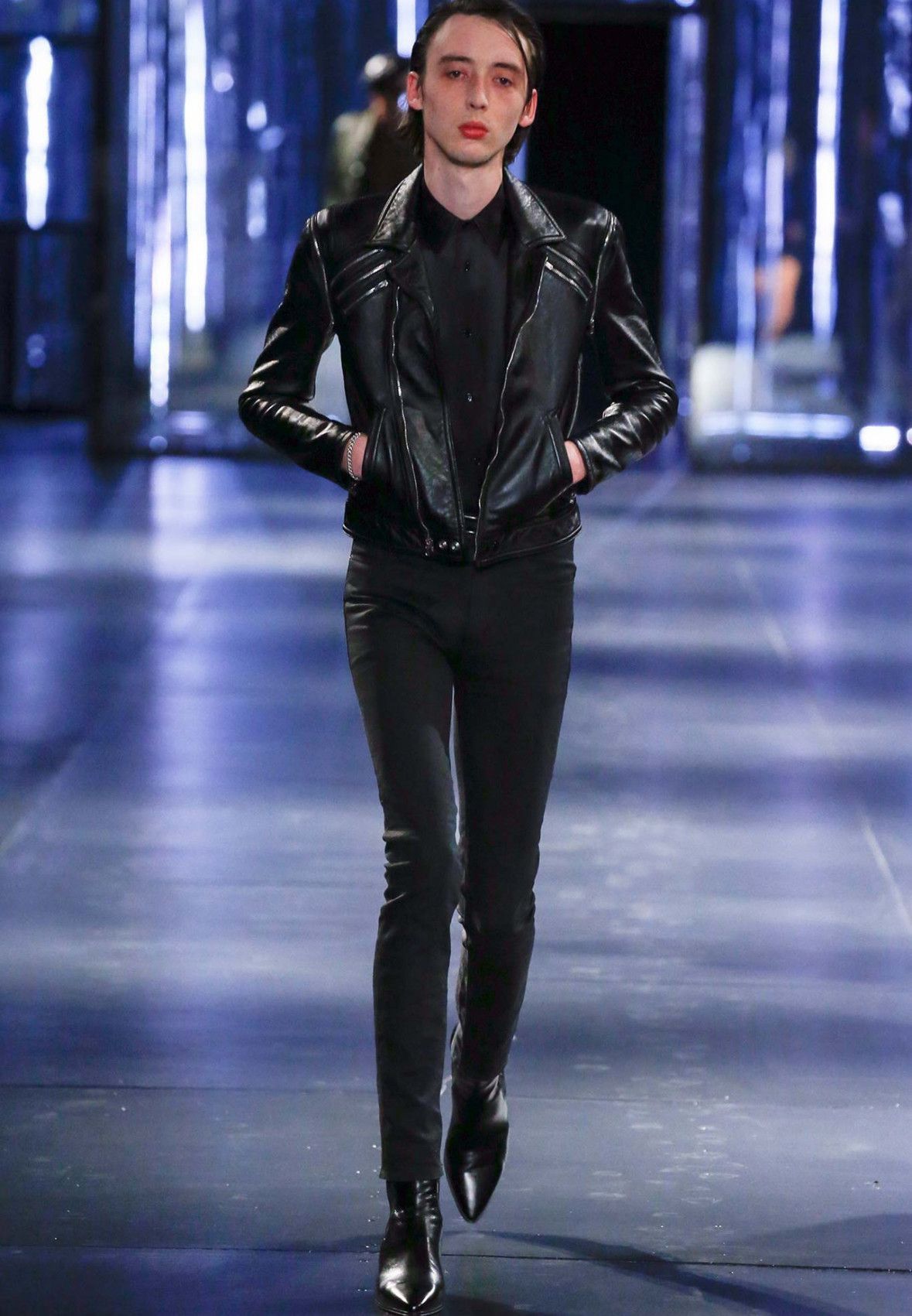 saint laurent leather jacket with five zippers