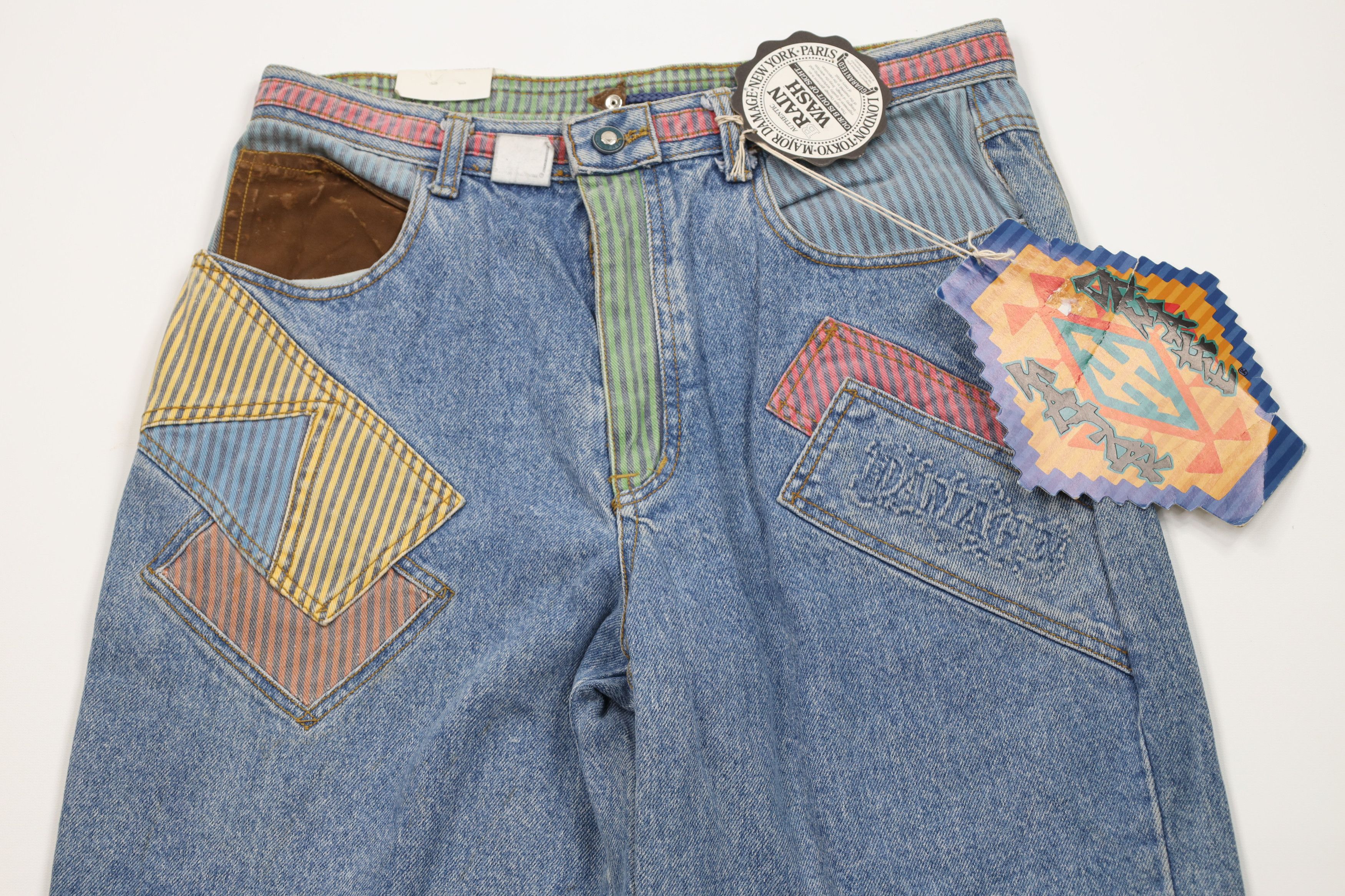 Vintage Deadstock Vintage 90s Streetwear Cuff Patch Skateboard Jeans Size US 33 - 3 Thumbnail