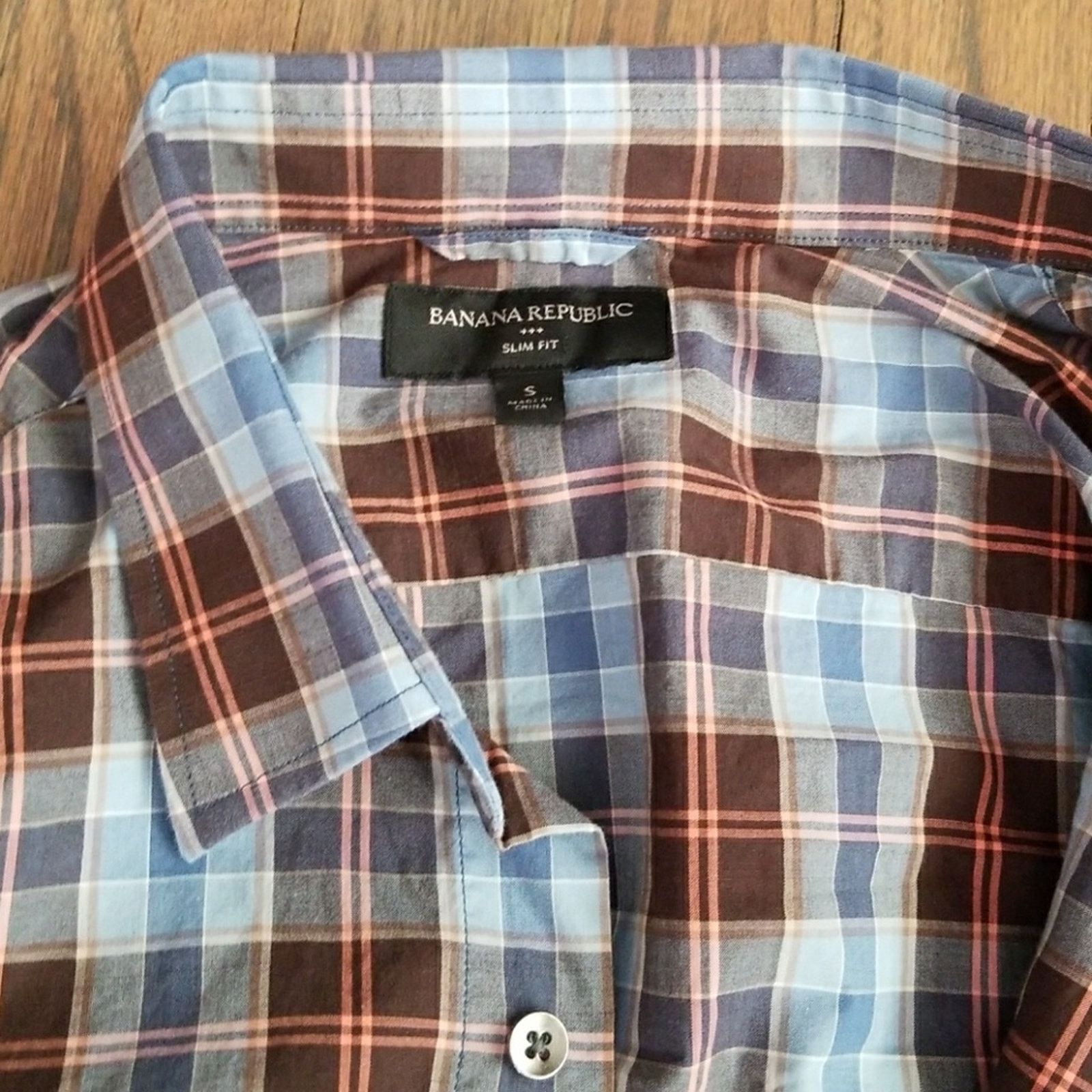 Banana Republic Plaid Banana Republic Slim Fit Shirt Size US S / EU 44-46 / 1 - 2 Thumbnail