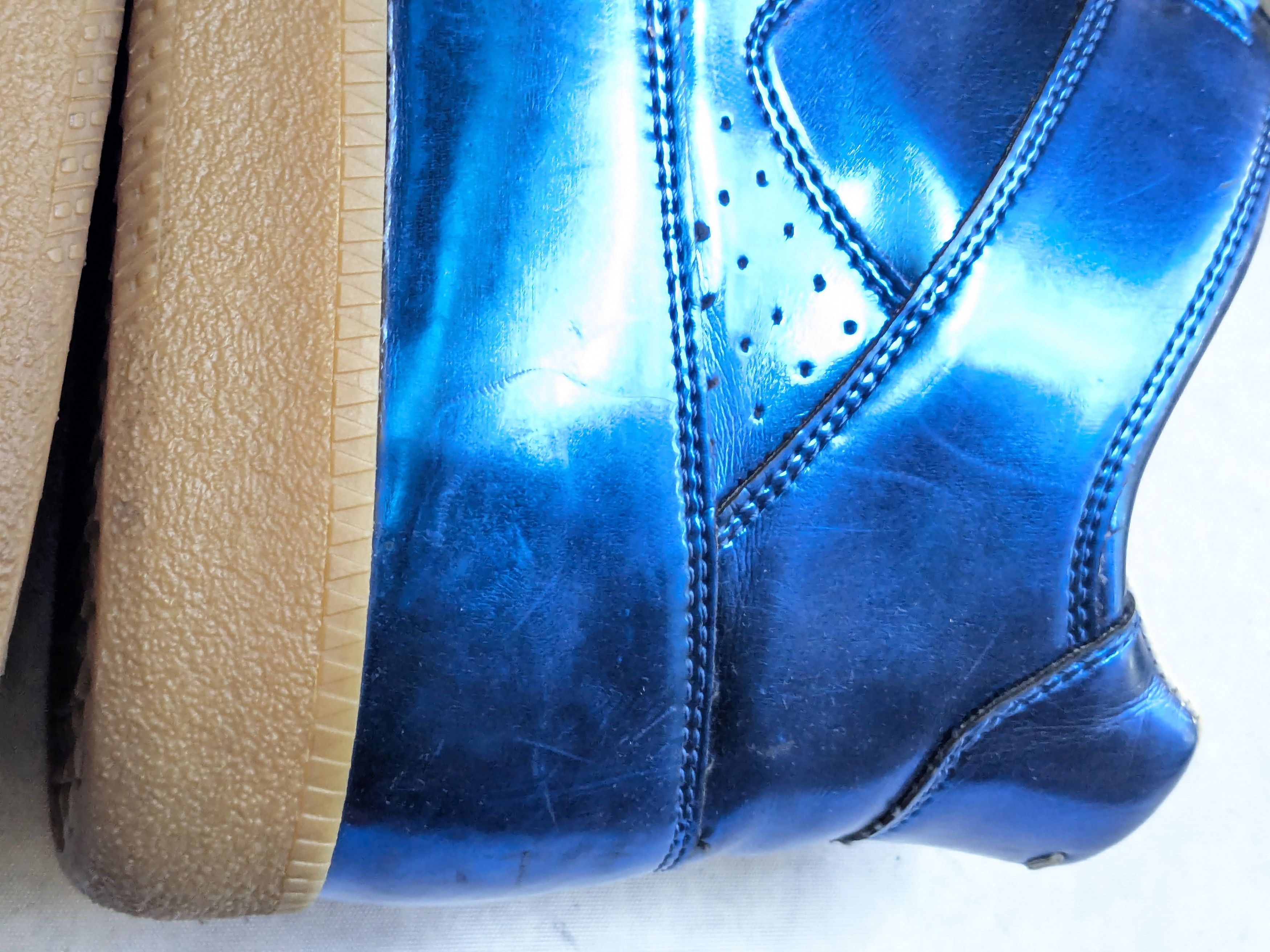Maison Margiela Maison Margiela High Top Sneakers Blue 12 45 Leather Size US 12 / EU 45 - 14 Thumbnail