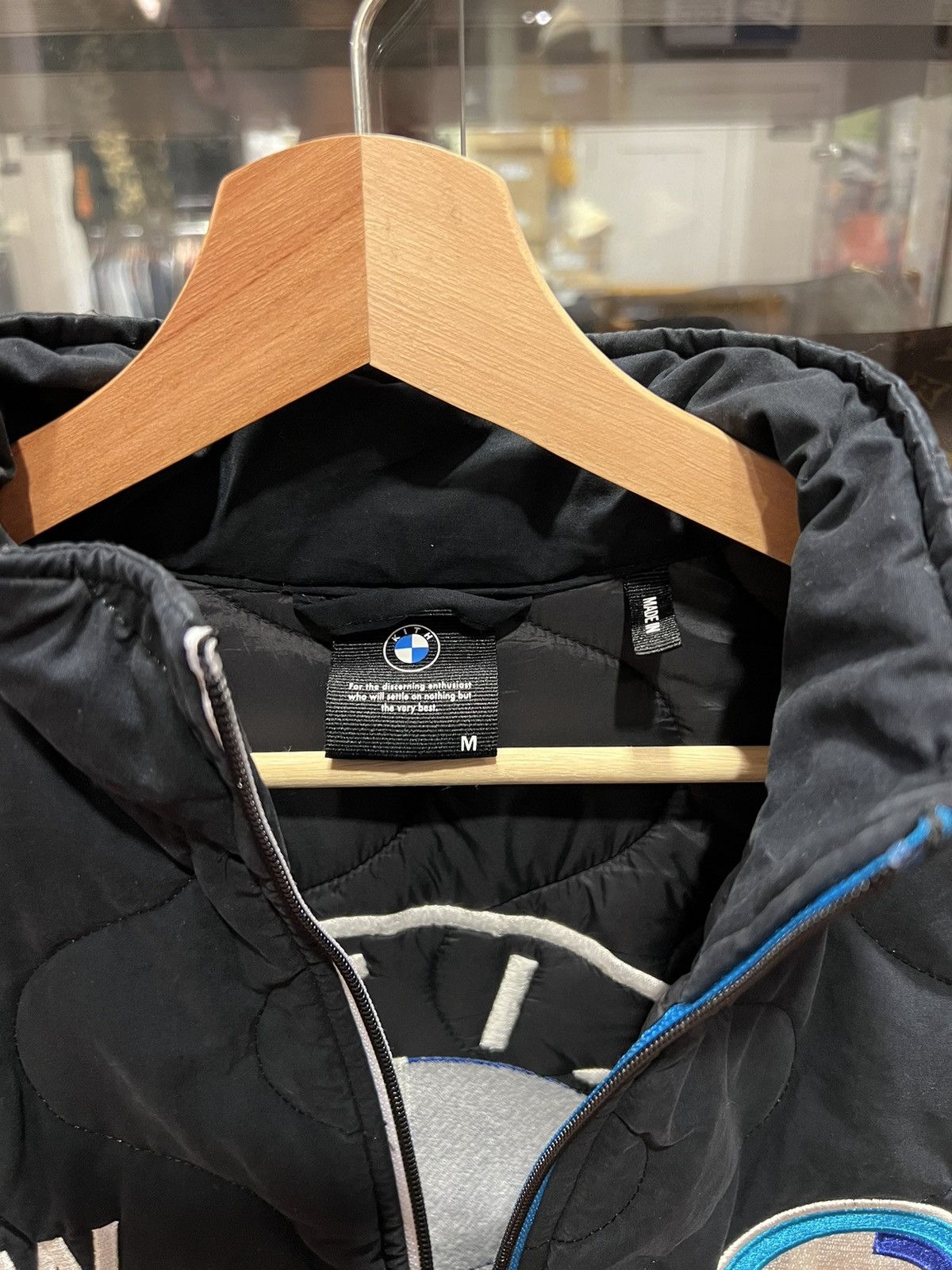 BMW × Kith Kith x BMW Quilted Racing Jacket Black Size US M / EU 48-50 / 2 - 4 Thumbnail