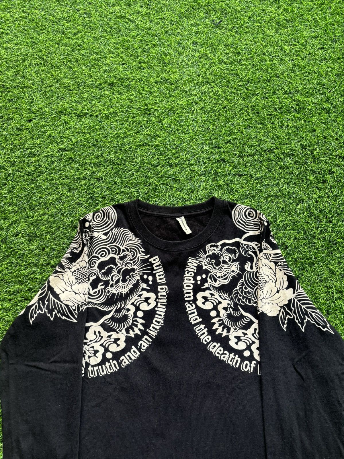 Karakuri Tamashii Japanese to err is human to forcive devine Sukajan Longsleve Size US L / EU 52-54 / 3 - 5 Thumbnail