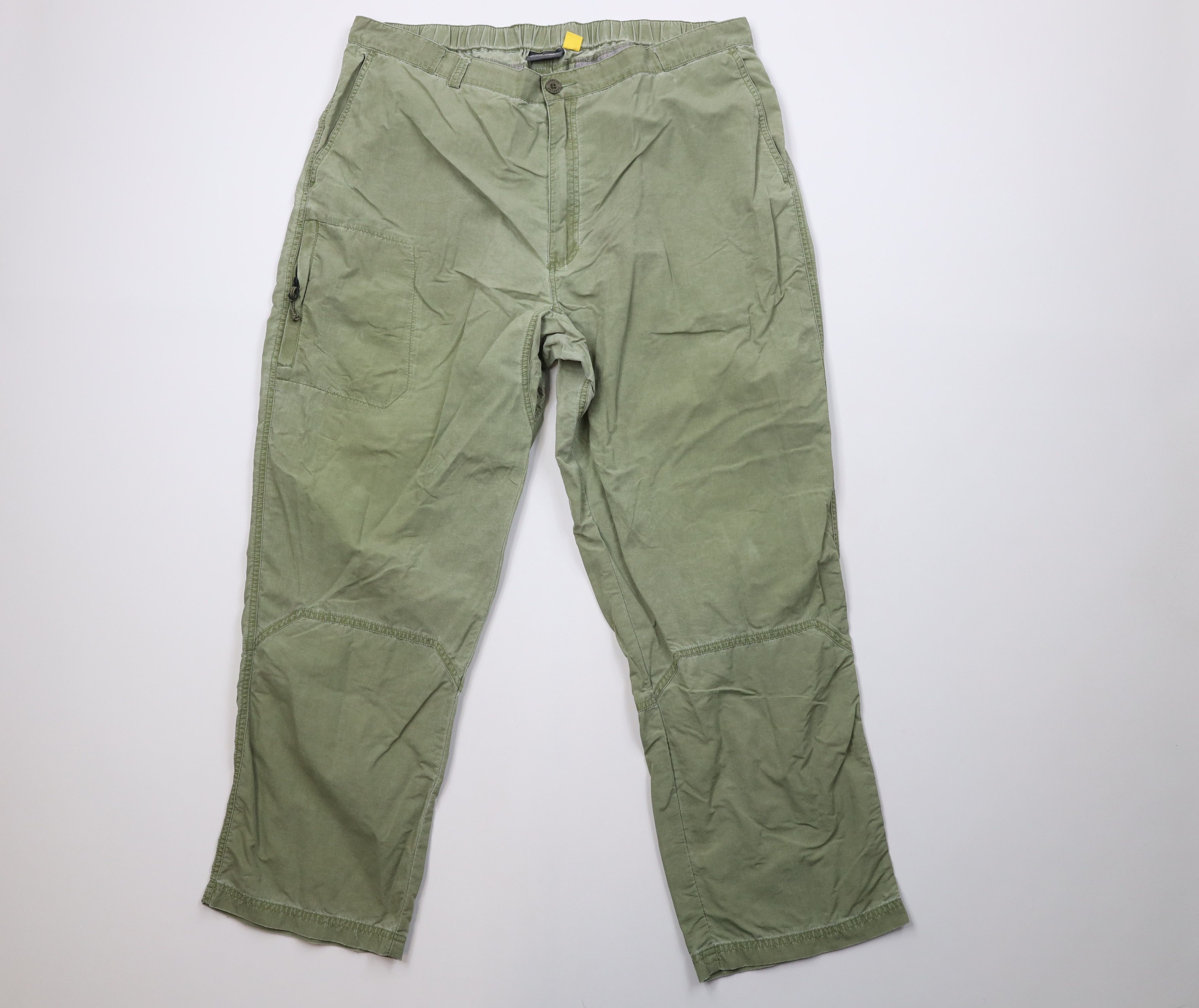 Cabelas Vintage Y2K Cabelas Stonewash Wide Leg Cargo Pants Green Size US 42 / EU 58 - 1 Thumbnail