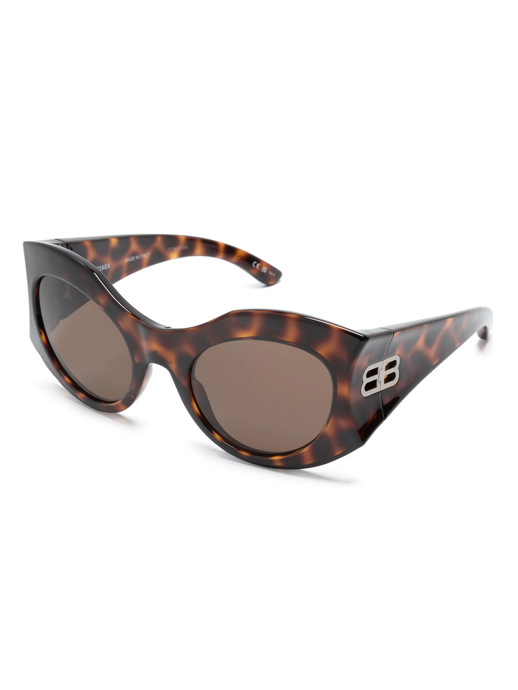Balenciaga o1bcso1str1024 Size: OS / Hourglass Round Sunglasses Leopard Size ONE SIZE - 2 Thumbnail