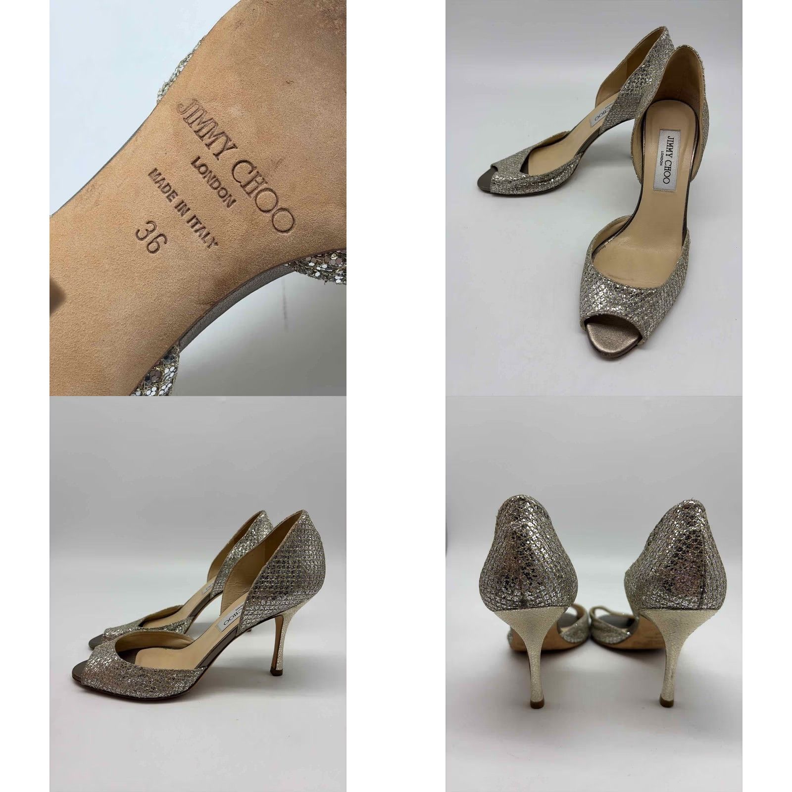 Jimmy Choo Jimmy Choo D'orsay Heels Silver Size 36 Pre-Owned Size US 6 / IT 36 - 8 Thumbnail
