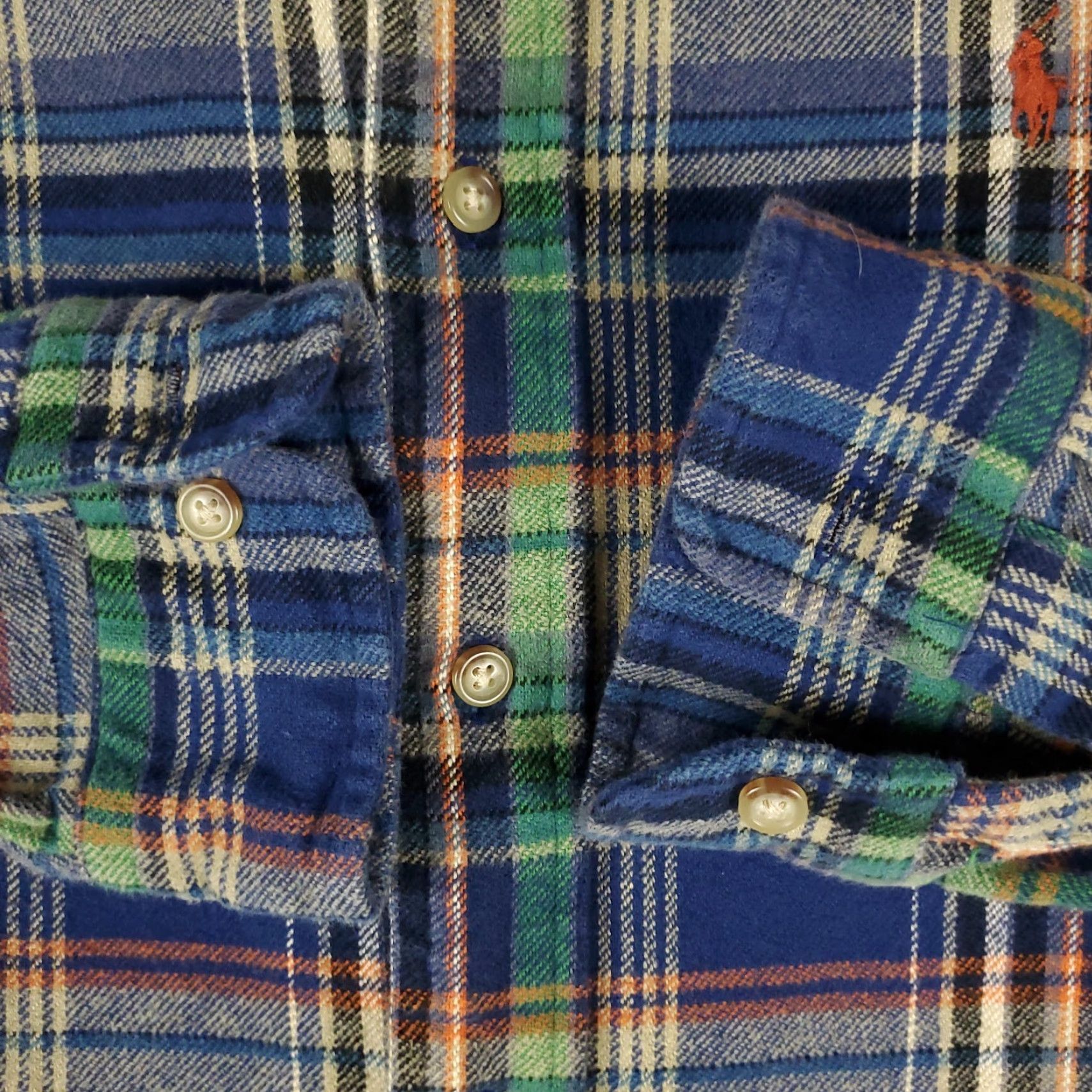 Ralph Lauren Ralph Lauren Shirt Mens Medium Blue Plaid Heavy Flannel Button-Down Long Sleeve Size US M / EU 48-50 / 2 - 4 Thumbnail