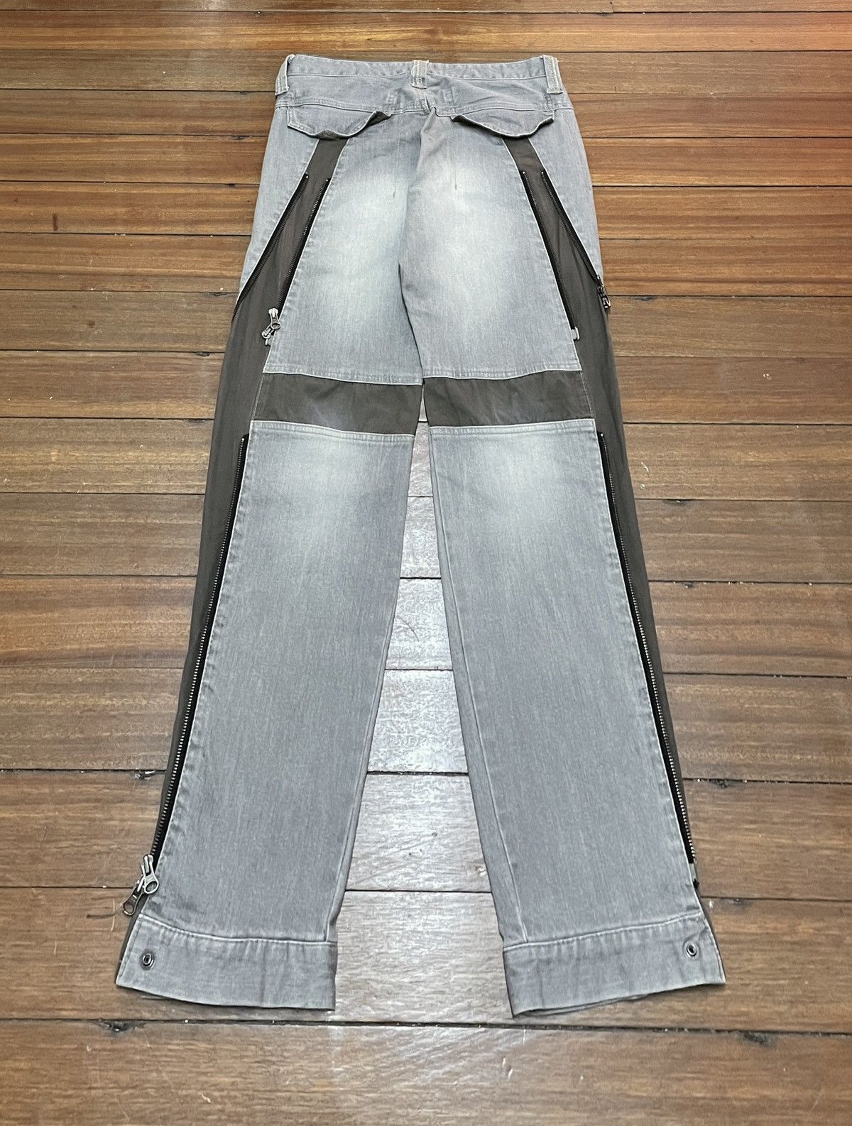 14th Addiction × Le Grande Bleu (L.G.B.) × PPFM Very Rare Design Vintage PPFM Zipper Tactical Jeans 1990s Size US 30 / EU 46 - 1 Thumbnail