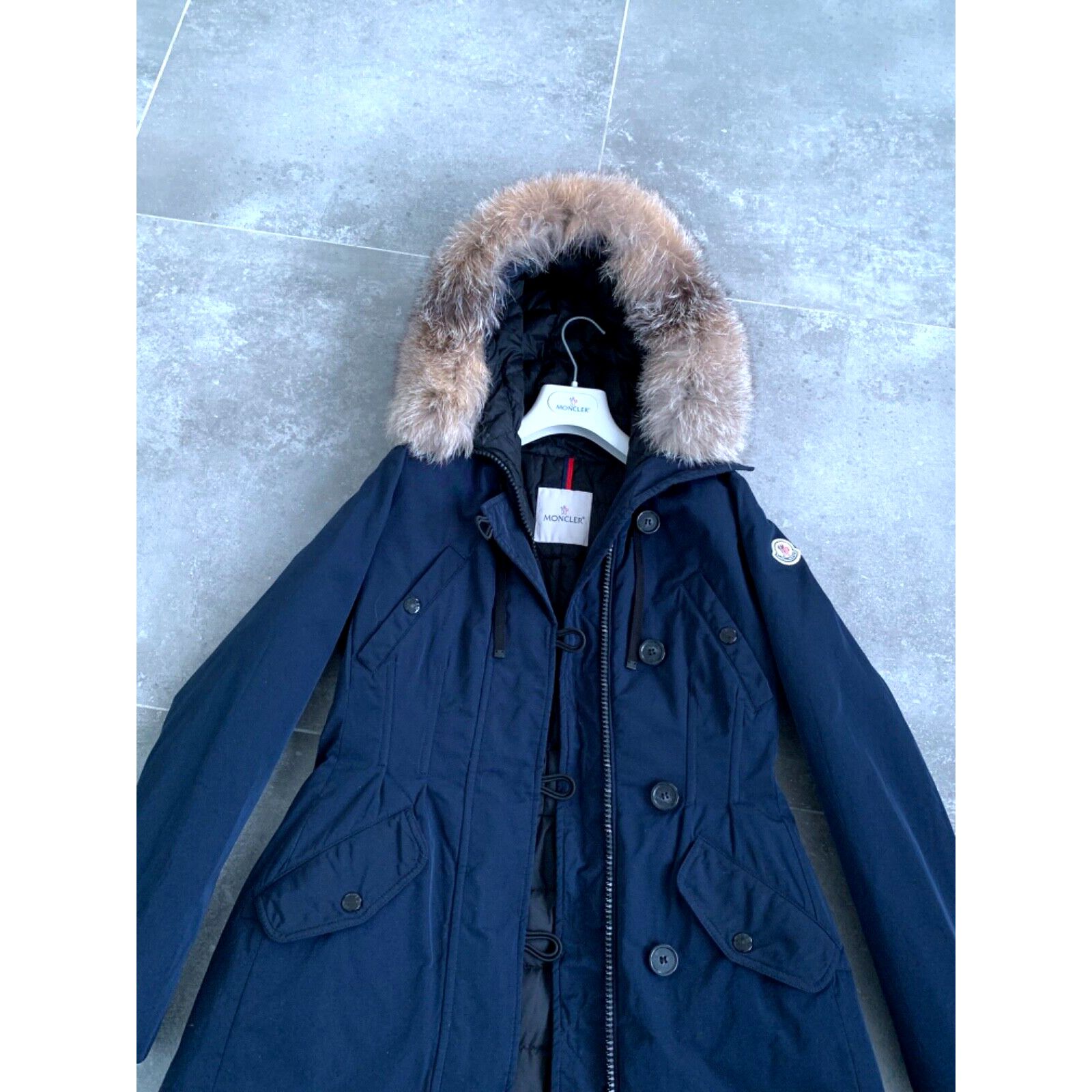 Moncler Women's MONCLER AREDHEL Down Parka Real Fur Coat SZ 2 S - M Size S / US 4 / IT 40 - 10 Thumbnail
