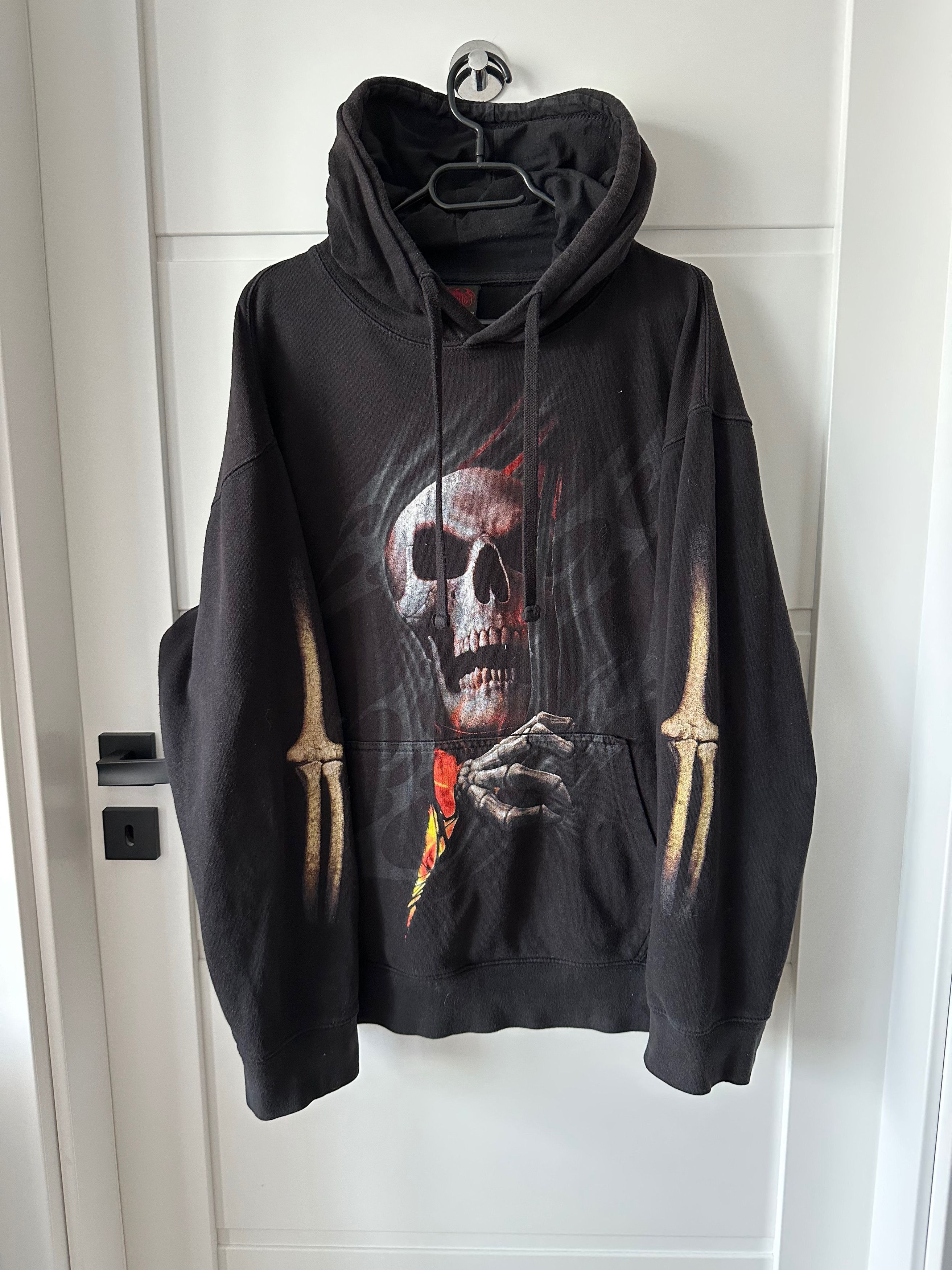 Other Spirial Full print skulls hoodie streetwear faded black Size US M / EU 48-50 / 2 - 2 Thumbnail