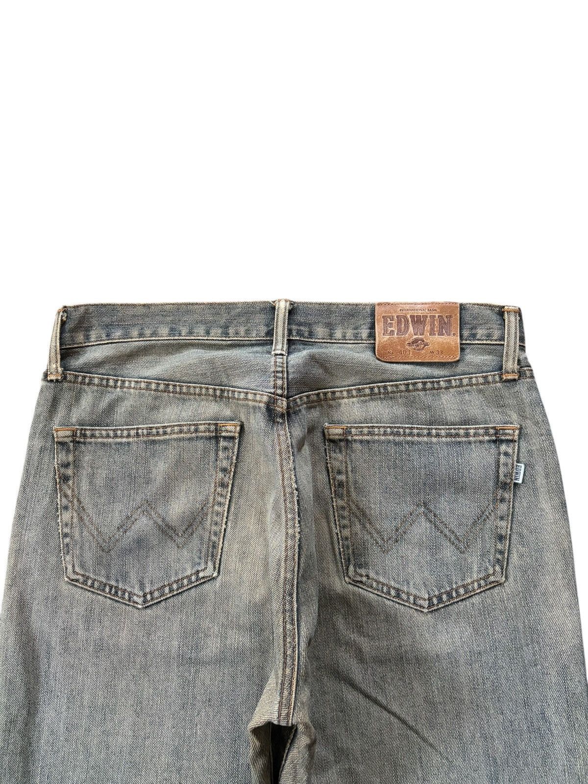 Edwin Vintage Edwin 403 Mud Wash Distress Loose Jeans Size US 32 / EU 48 - 4 Thumbnail