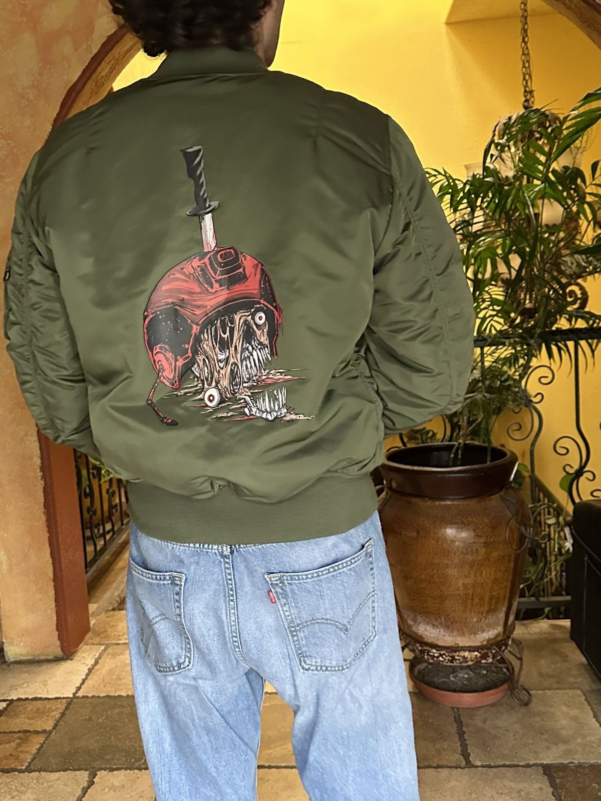 Alpha Industries RARE Alpha Industries Pierced Skull MA-1 Bomber Jacket GRAIL Size US L / EU 52-54 / 3 - 12 Thumbnail