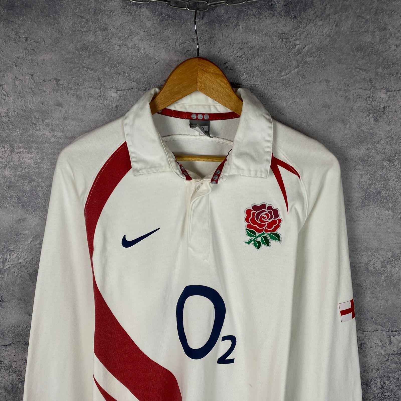 Nike Nike Vintage England Rugby Shirt Men's Size XL White ` Size US XL / EU 56 / 4 - 2 Thumbnail