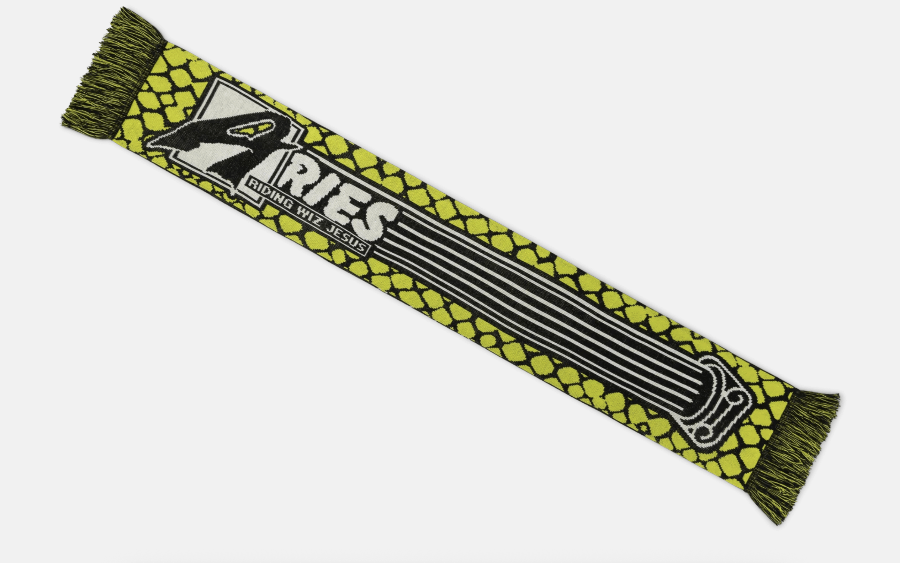 Aries Aries x End Moto Dodgem Sports Fringed Scarf, Y2K Size ONE SIZE - 6 Thumbnail