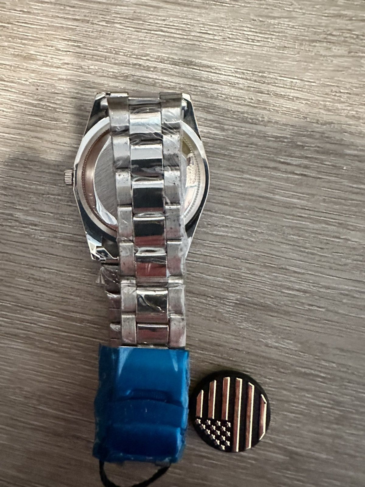 Other AJ - U.S.A Silver And Green Watch Quartz Movement With Tags Size ONE SIZE - 3 Thumbnail