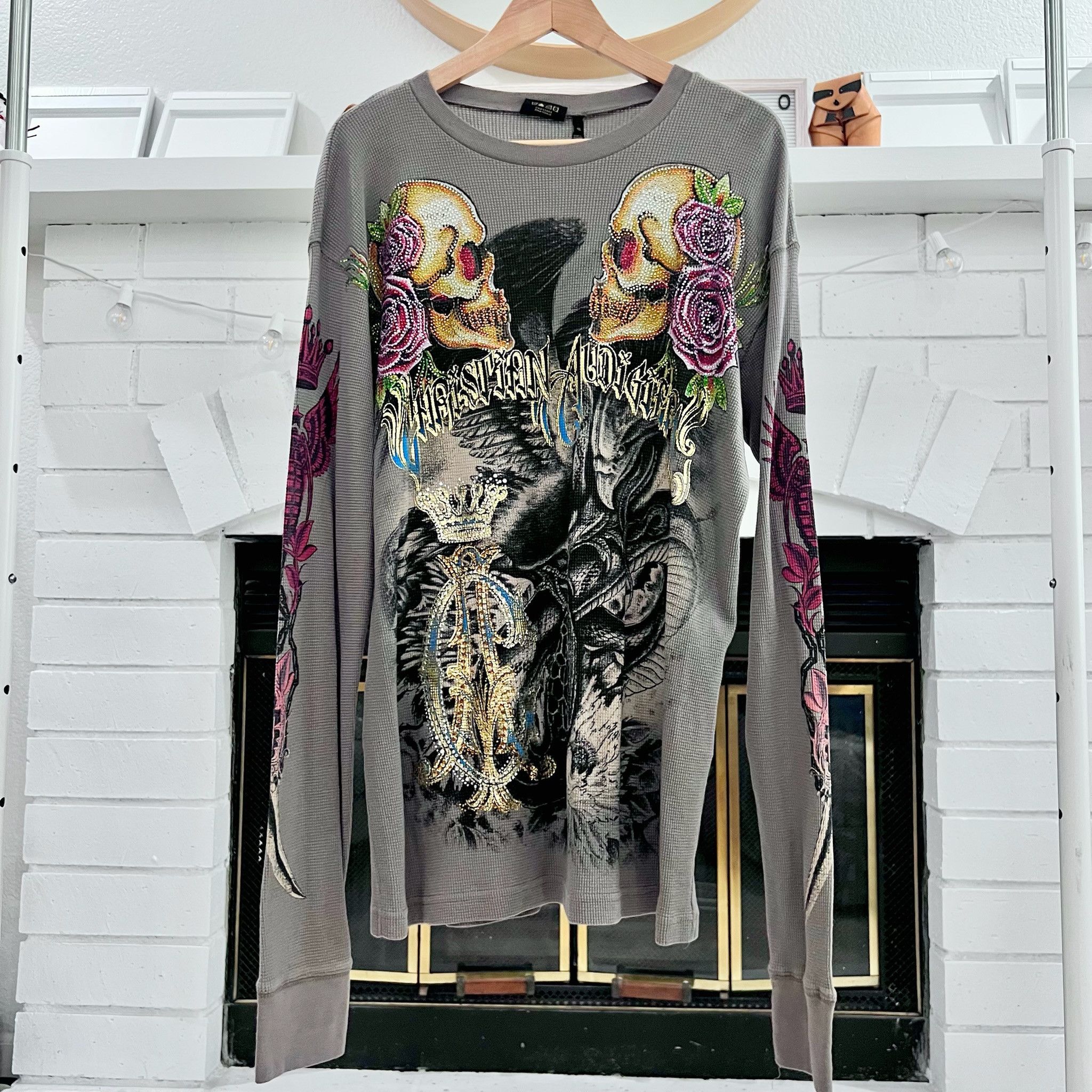 Ed Hardy RARE! Ed Hardy Christian Audigier Snake/Eagle Battle Shirt Size US S / EU 44-46 / 1 - 9 Thumbnail