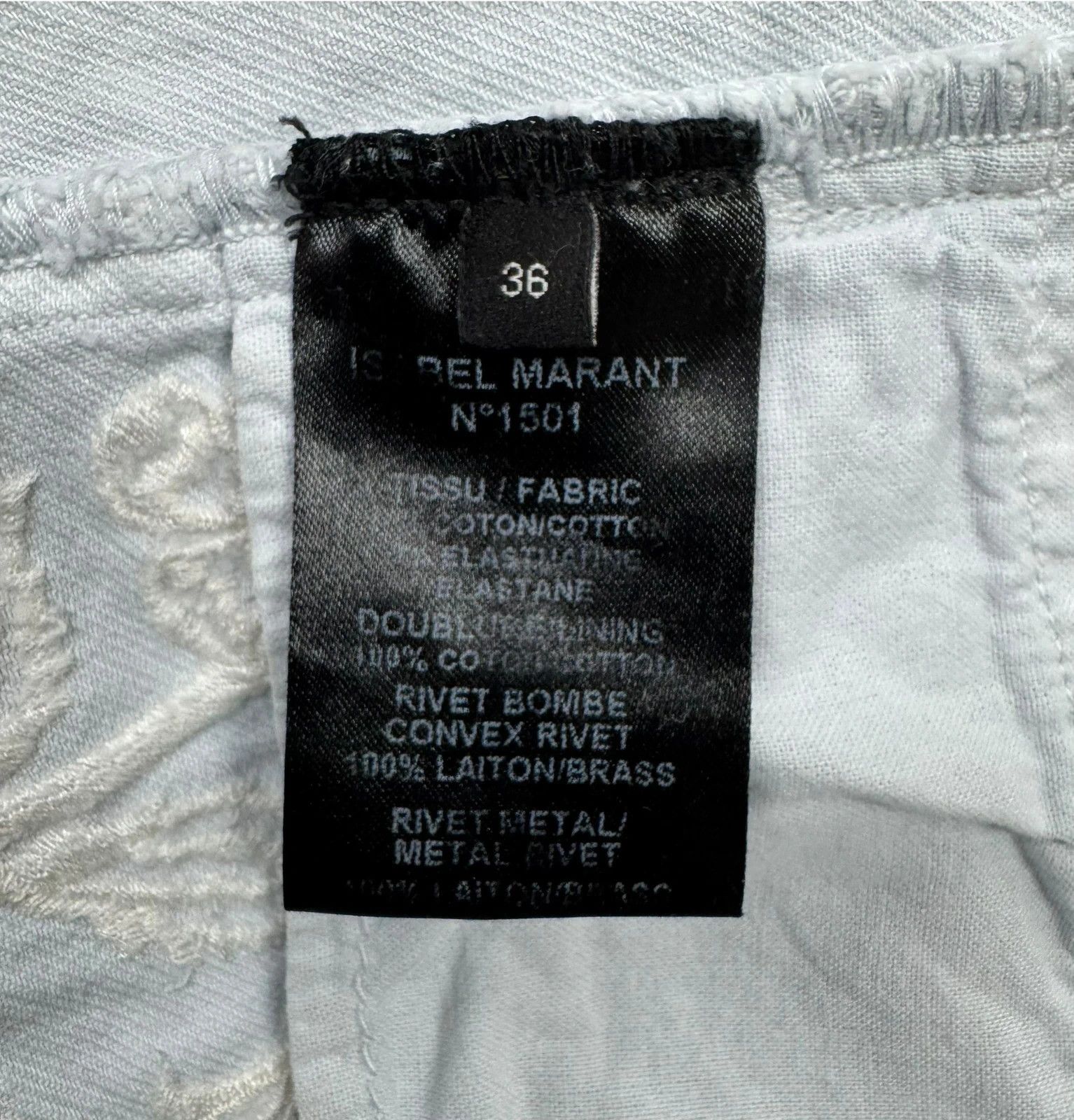 Isabel Marant Isabel Marant Crop Embroidery Jeans size 36 Size 26" / US 2 / IT 38 - 15 Thumbnail