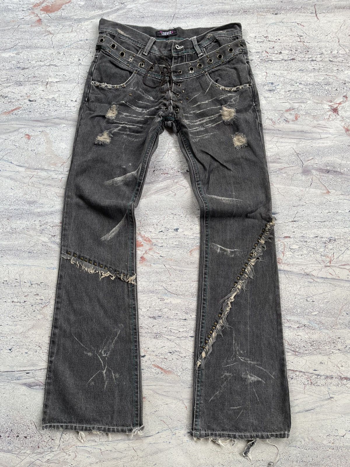 20471120 × Japanese Brand Hyoma 20471120 Double Sex Flared Jeans