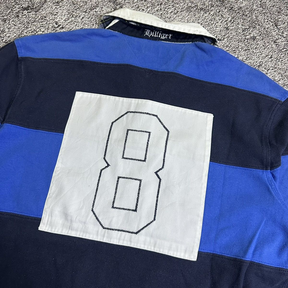 Tommy Hilfiger Tommy Hilfiger Men's #8 H Block Logo Rugby Shirt Size US M / EU 48-50 / 2 - 5 Thumbnail