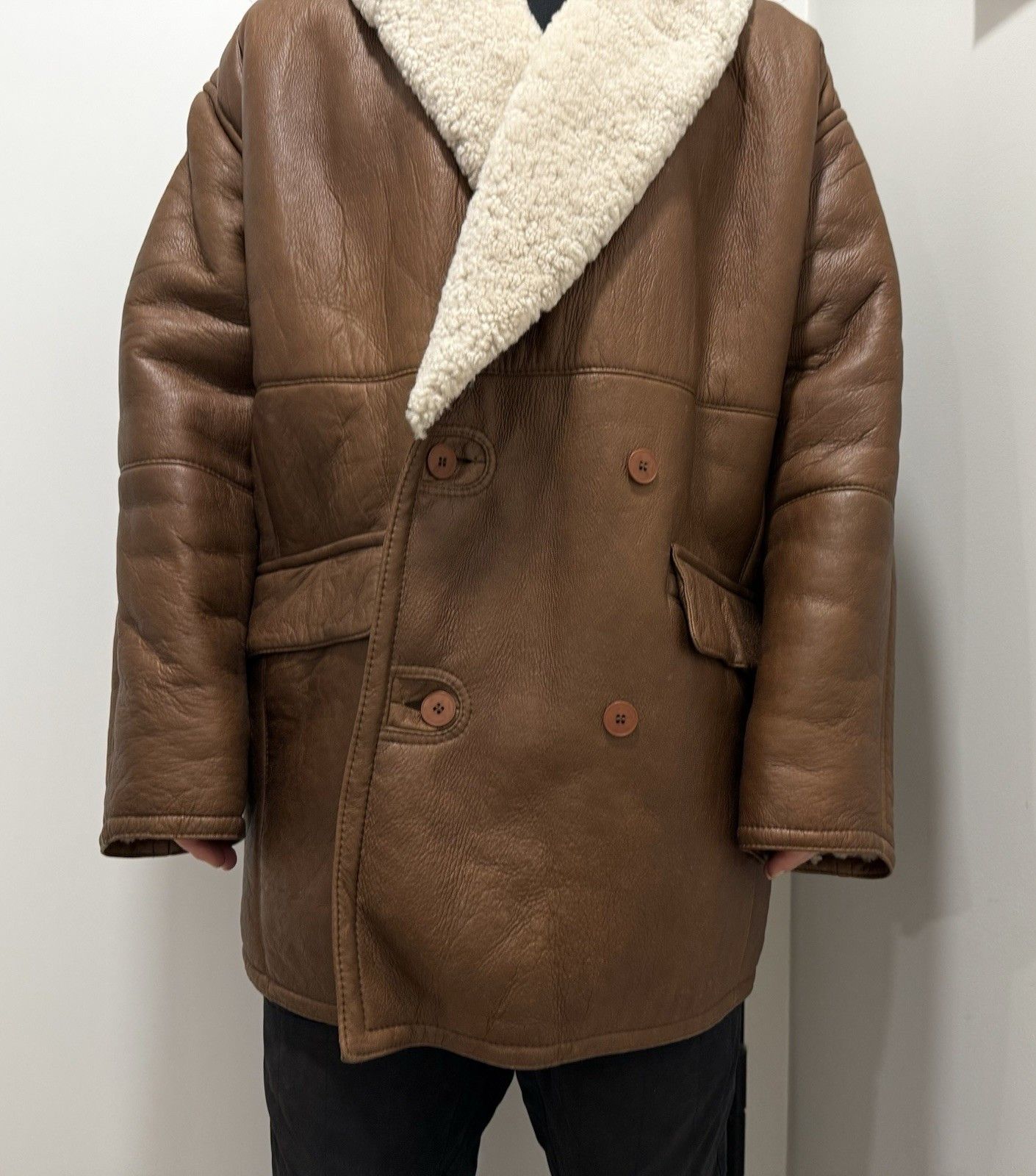 Gianfranco Ferre Gianfranco Ferre Vintage Jacket Leather Shearling Coat Size US L / EU 52-54 / 3 - 3 Thumbnail