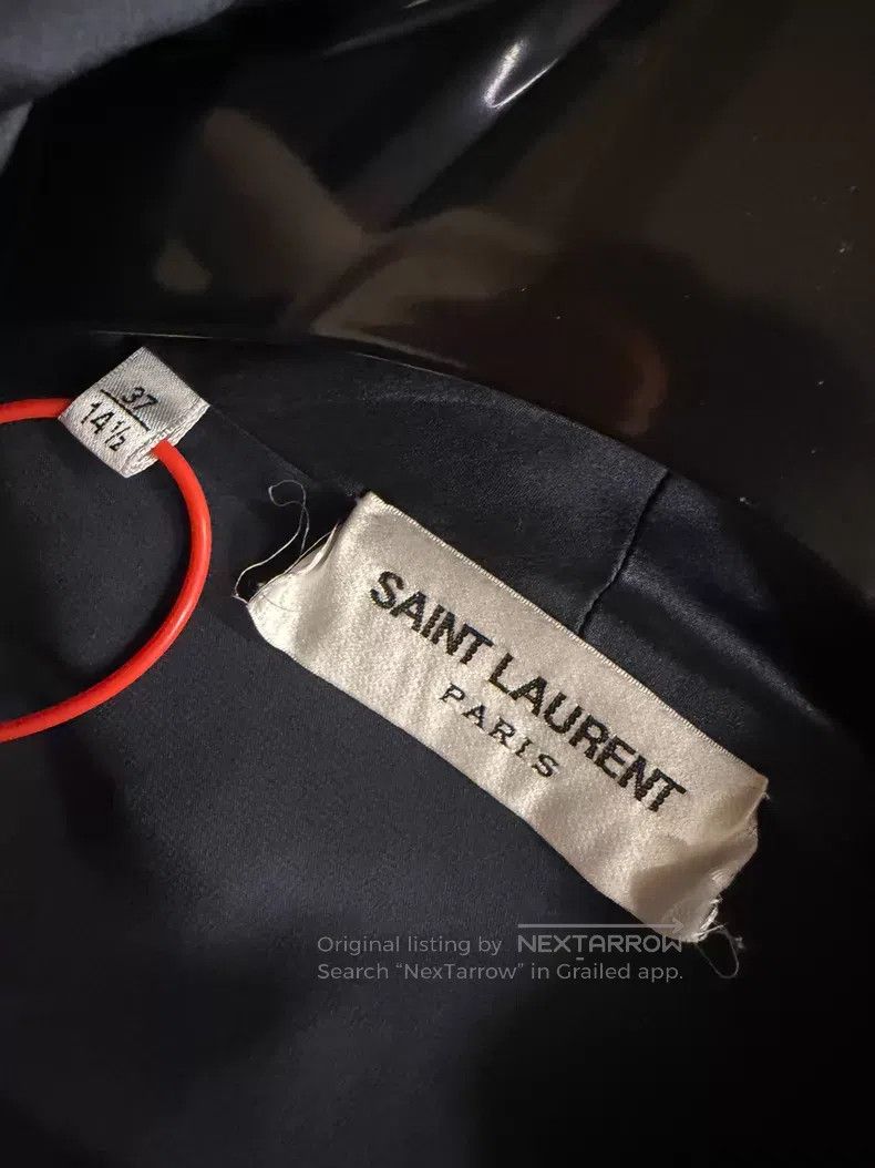 Saint Laurent Paris Saint Laurent Paris Size 37 Satin Mulberry Silk Blue Steel Size US M / EU 48-50 / 2 - 3 Thumbnail