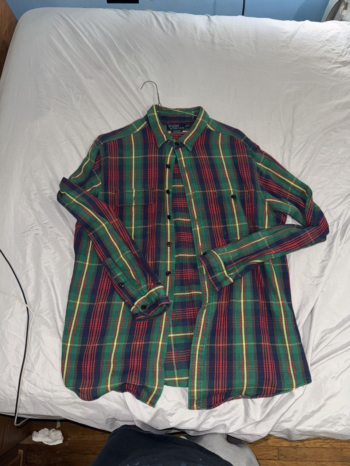 Polo Ralph Lauren Green Flannel Size US XL / EU 56 / 4 - 1 Thumbnail