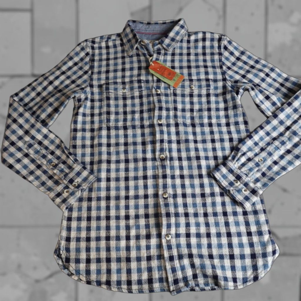 FatFace Fat Face Mens Shirt Small Tall Blue Plaid Flannel Buxley Check NEW Size US S / EU 44-46 / 1 - 1 Thumbnail