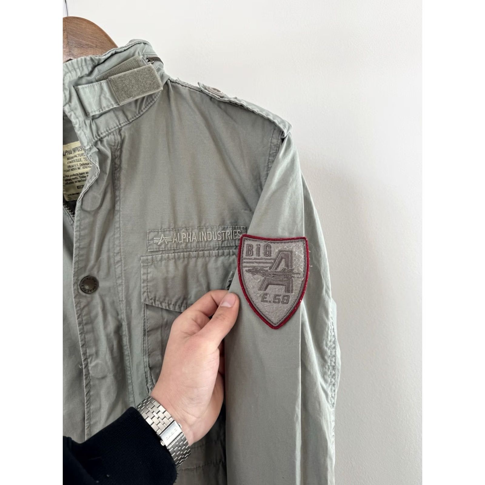 Alpha Industries VINTAGE Alpha Industries Jacket Military 90s Y2K Multi Pocket Cargo Gray S Men Size US S / EU 44-46 / 1 - 4 Thumbnail
