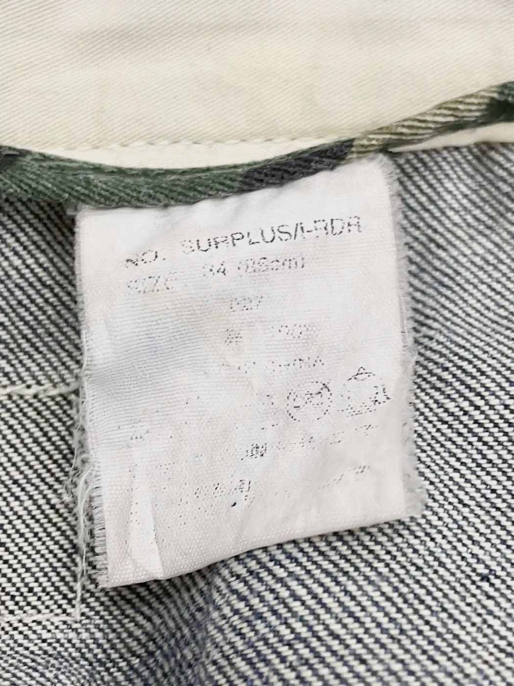 Craftsman FYE🔥90’s SURPLUS Double Knee Carpenter Natural Faded Denim Size US 33 - 12 Thumbnail