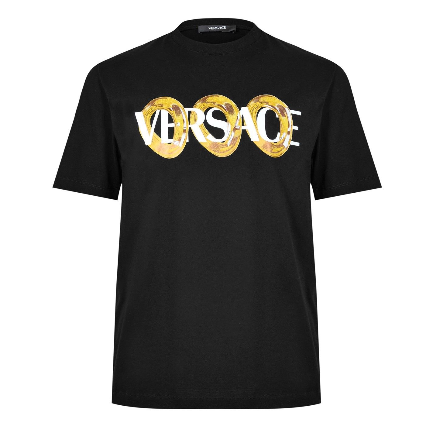 Versace o1g2r1mq0526 Ring Graphic T-Shirt in Black Size US L / EU 52-54 / 3 - 1 Thumbnail